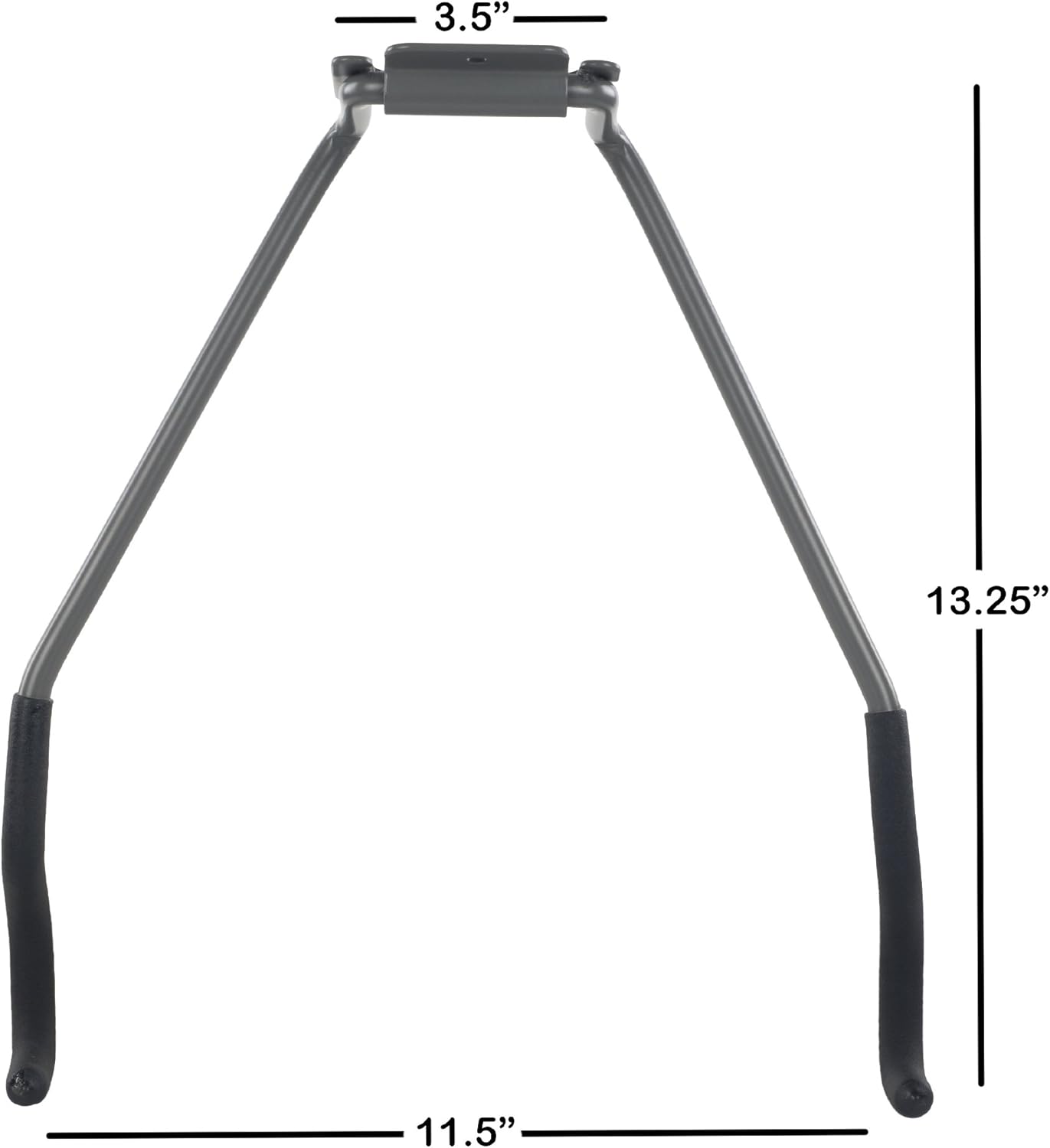 Stalwart Bike Wall Mount - EVA Foam Padded Bicycle Hooks with 50lb Capacity - Flip-Up Garage Bicycle Rack for Mountain, Road, and Kids Bikes by Rad Sportz, Silver, Black