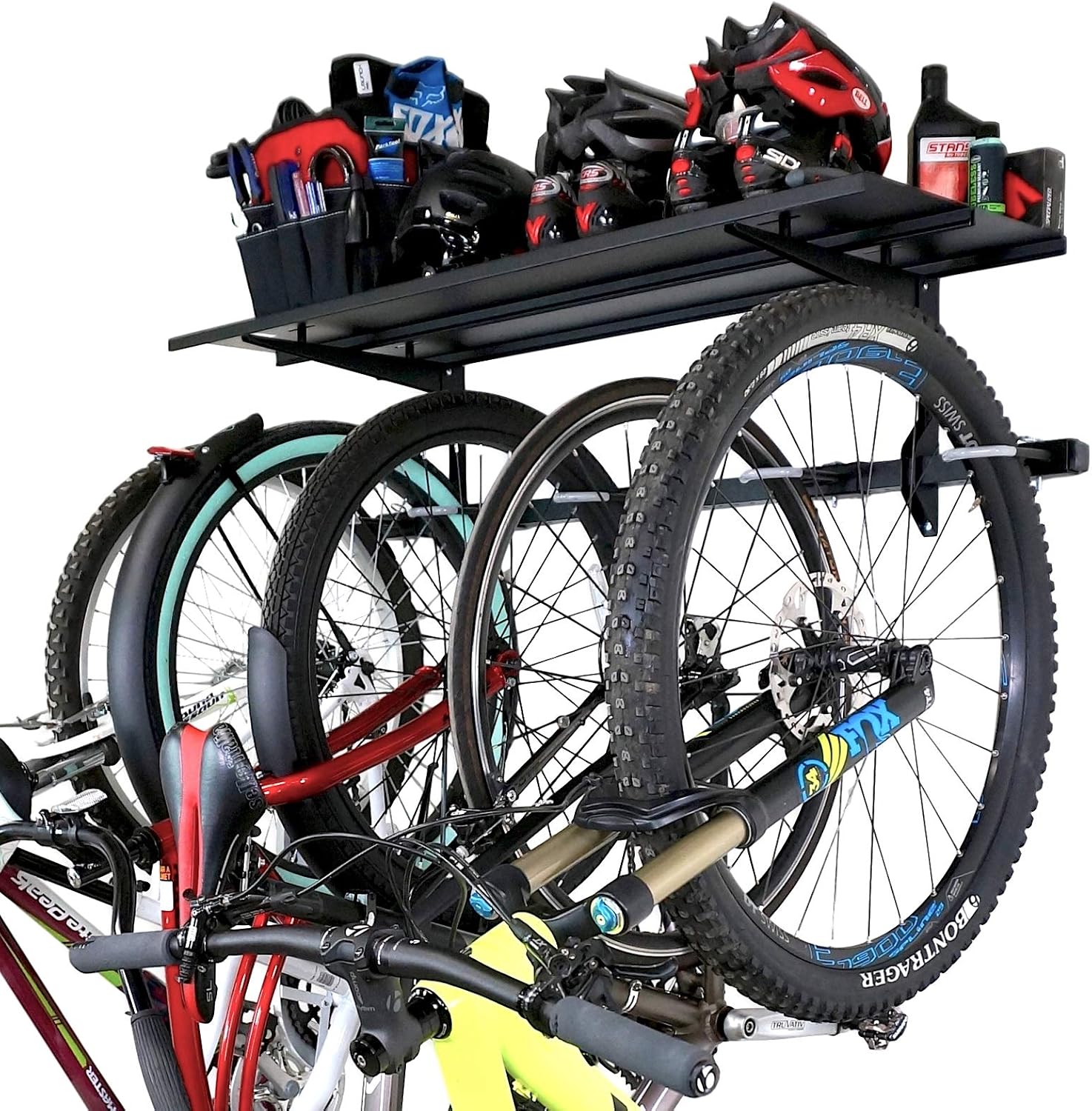 StoreYourBoard Bike Storage Rack u2013 Heavy Duty Garage Bike Rack for 5 Bicycles, Space-Saving Vertical Bike Rack, Adjustable Wall Bike Mount for Garage Organizer, Bicycle Hanger, Holds 300 lbs - Image 7