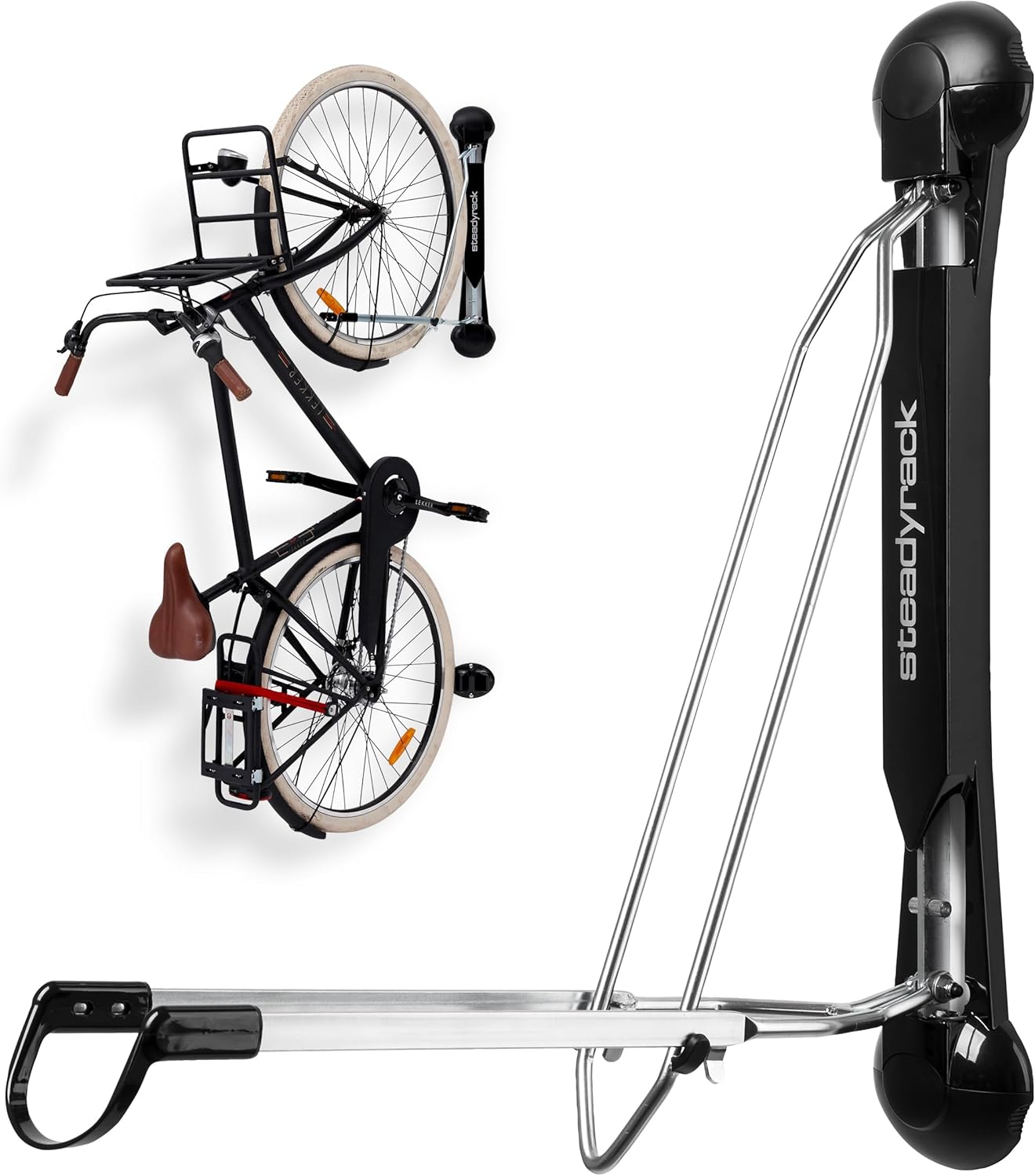 Alternative view of Steadyrack Bike Rack - Easy Lift Swivel Bike Wall Mount, Vertical Storage Solution for Bicycles with Fenders or Mudguards, Garage Bicycle Rack Wall Mount for Home