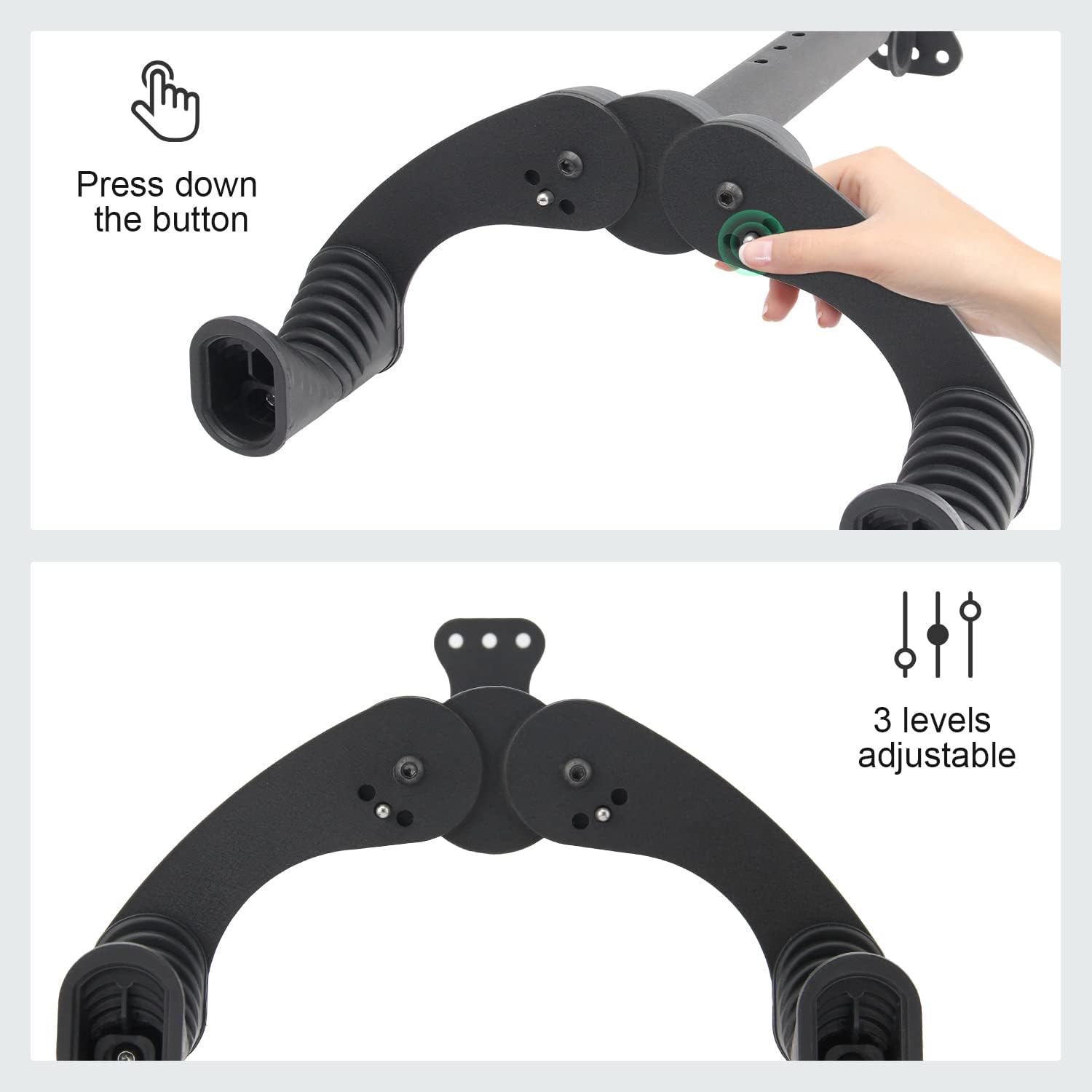 Bike Wall Mount - Horizontal Bicycle Bike Wall Hanger in Indoor Storage or Garage - Wall Mounted Bike Rack - Adjustable Bike Hanger, Wall Bike Rack Hooks - Image 3