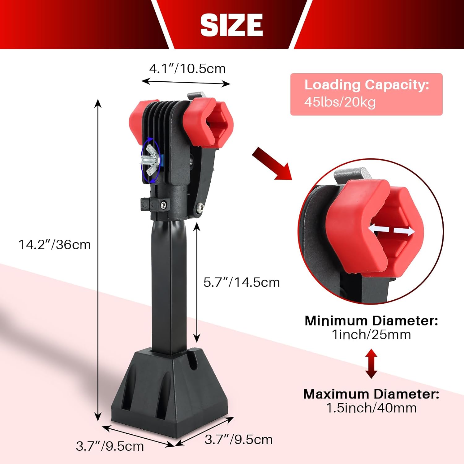 DASBET Wall Mounted Bicycle Repair Stand | Foldable Heavy Duty Maintenance Rack Workstand with Adjustable Bike Clamp for Variety of Bikes