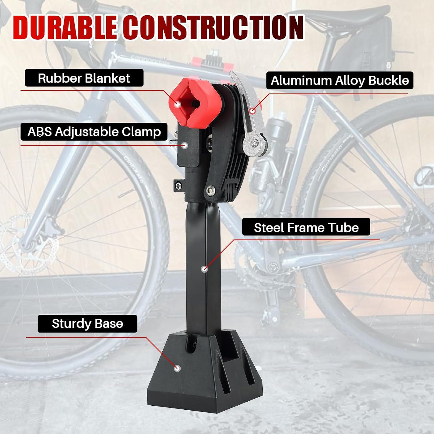 Alternative view of DASBET Wall Mounted Bicycle Repair Stand | Foldable Heavy Duty Maintenance Rack Workstand with Adjustable Bike Clamp for Variety of Bikes