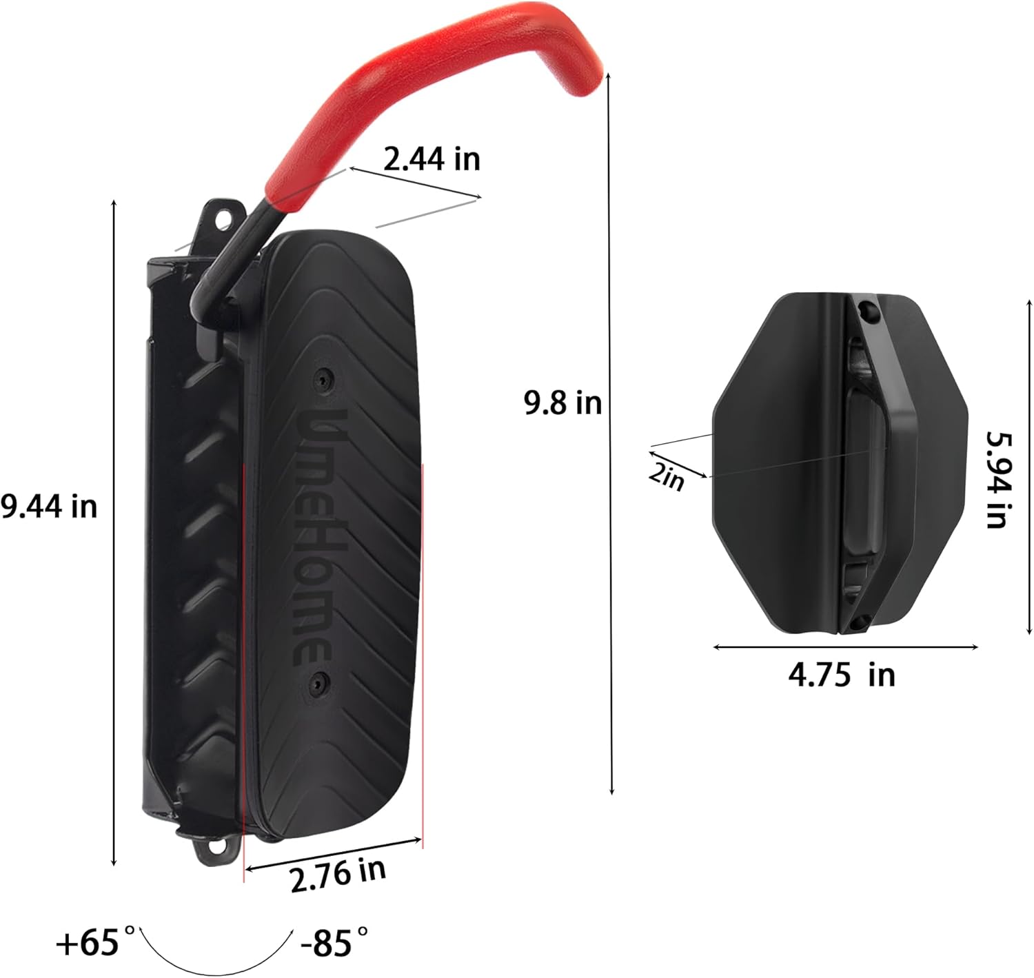 Alternative view of UmeHome Swivel Bike Wall Mount, Bike Hangers for Garage, Space-Saving Bike Storage, Sturdy Bicycle Rack Can Holds Up to 77 lbs, Easy Install, 2 Pack