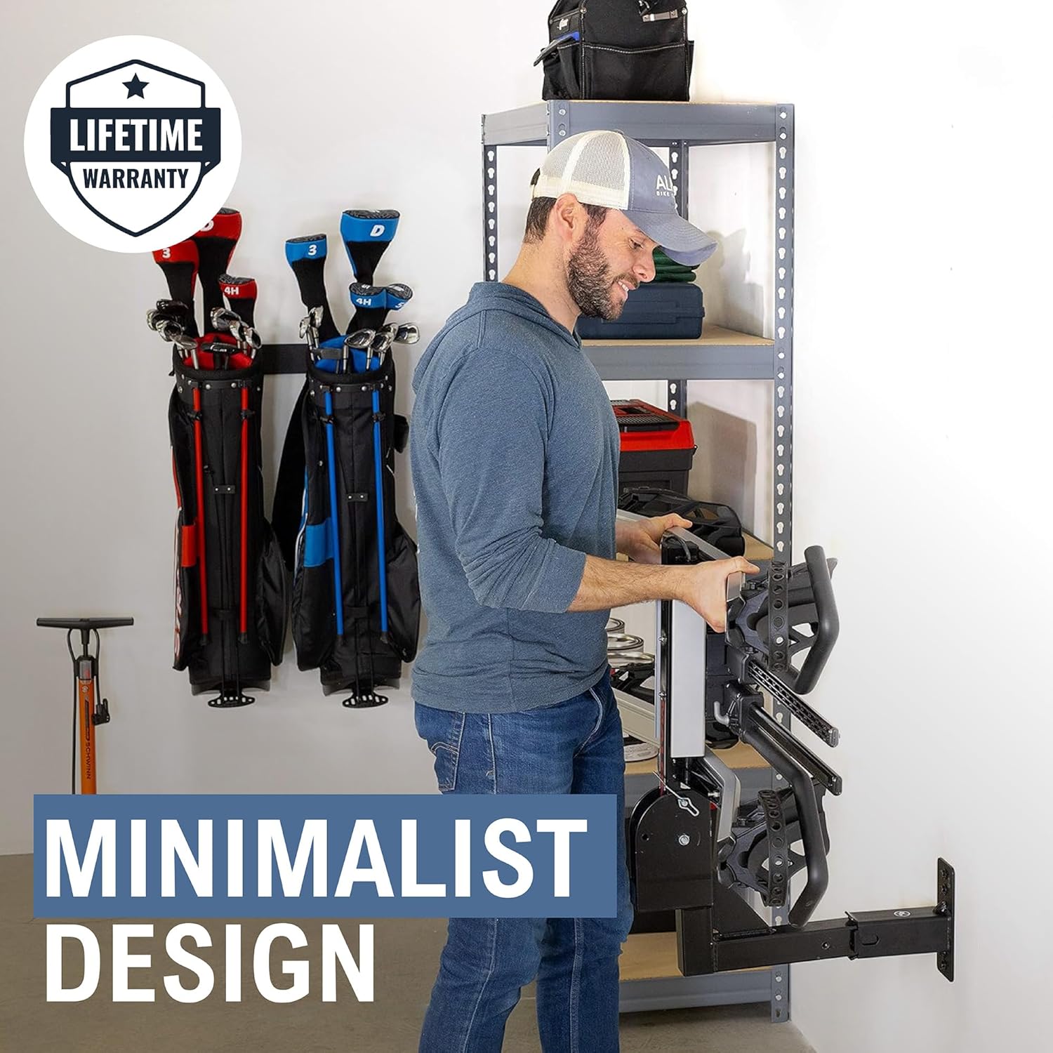 Alternative view of StoreYourBoard Hitch Wall Mount u2013 Heavy Duty 2" Bike and Cargo Rack Hanging Garage Organizer, Trailer Hitch Receiver Storage, Wall Mount Hitch Holder, Holds 175 lbs