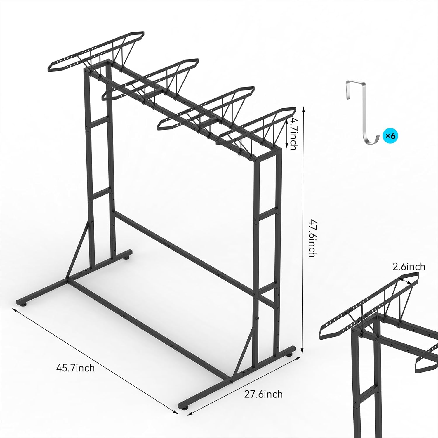 Alternative view of YBING Freestanding Bike Rrack Garage - 4 Bikes Vertical Bike Storage Stand, Floor Stand Bike Racks for Home and Garage Organizer, Indoor, Outdoor