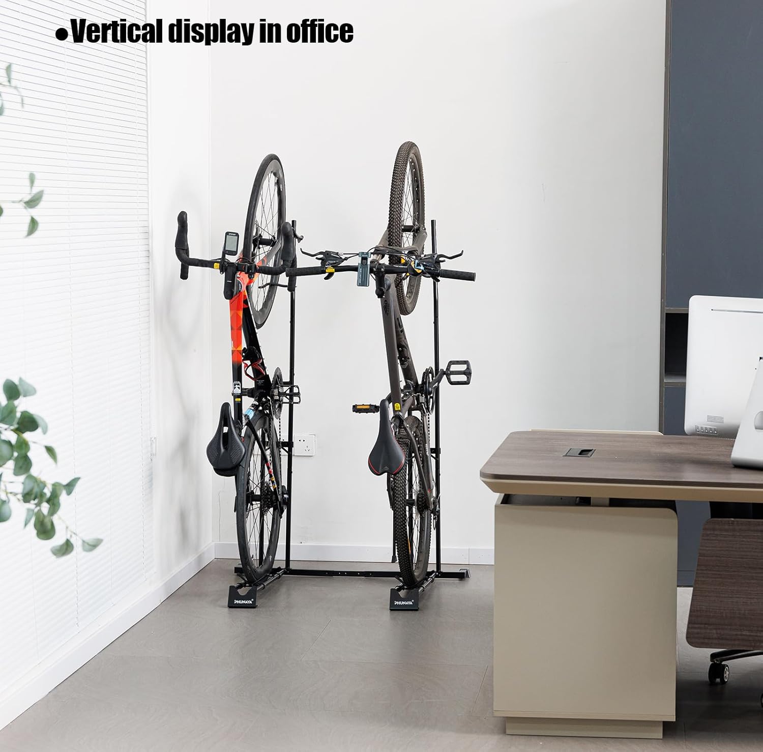 PHUNAYA Bike Stand,Vertical Bike Rack For Indoor Bike Storage,Upright Bicycle Stand Floor. (StyleA-2pack)
