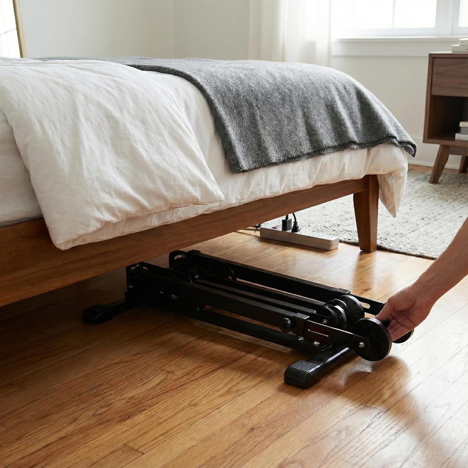 Alternative view of teraysun Bike Stand 2-in-1 Vertical Adjustable - Foldable Indoor/Garage Rack, Space Saving Upright Parking, Fits 20"-29" Mountain & Road Bikes, Scratch-Proof Tire Trays Included