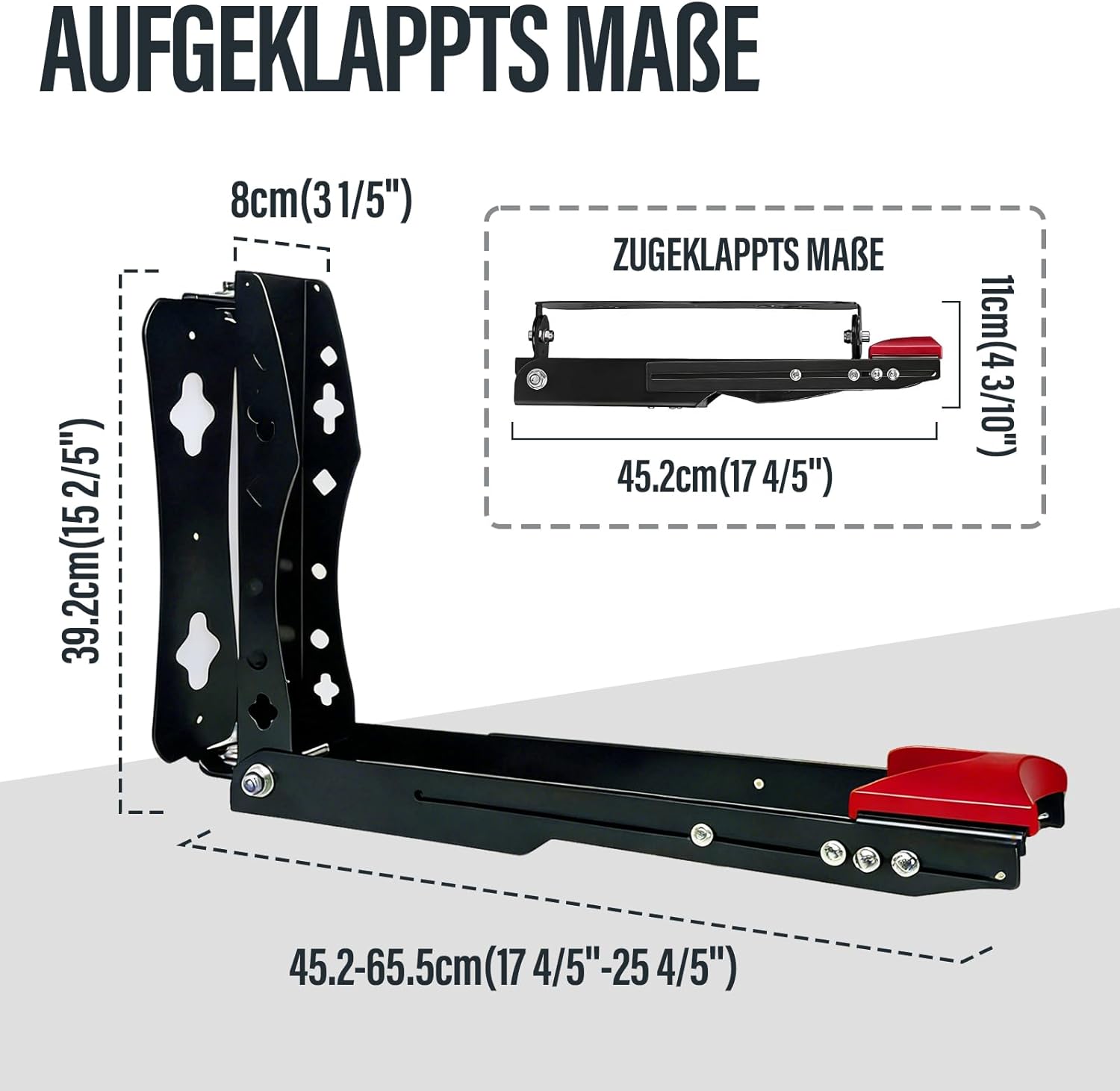 Swivel Bike Wall Mount | Bike Rack Max. 88 lbs | No Heavy Lifting Bike Hanger for Garage Storage | Foldable & Rotating ±70° Bicycle Holder | Adjustable for 16”–28“ in Tires