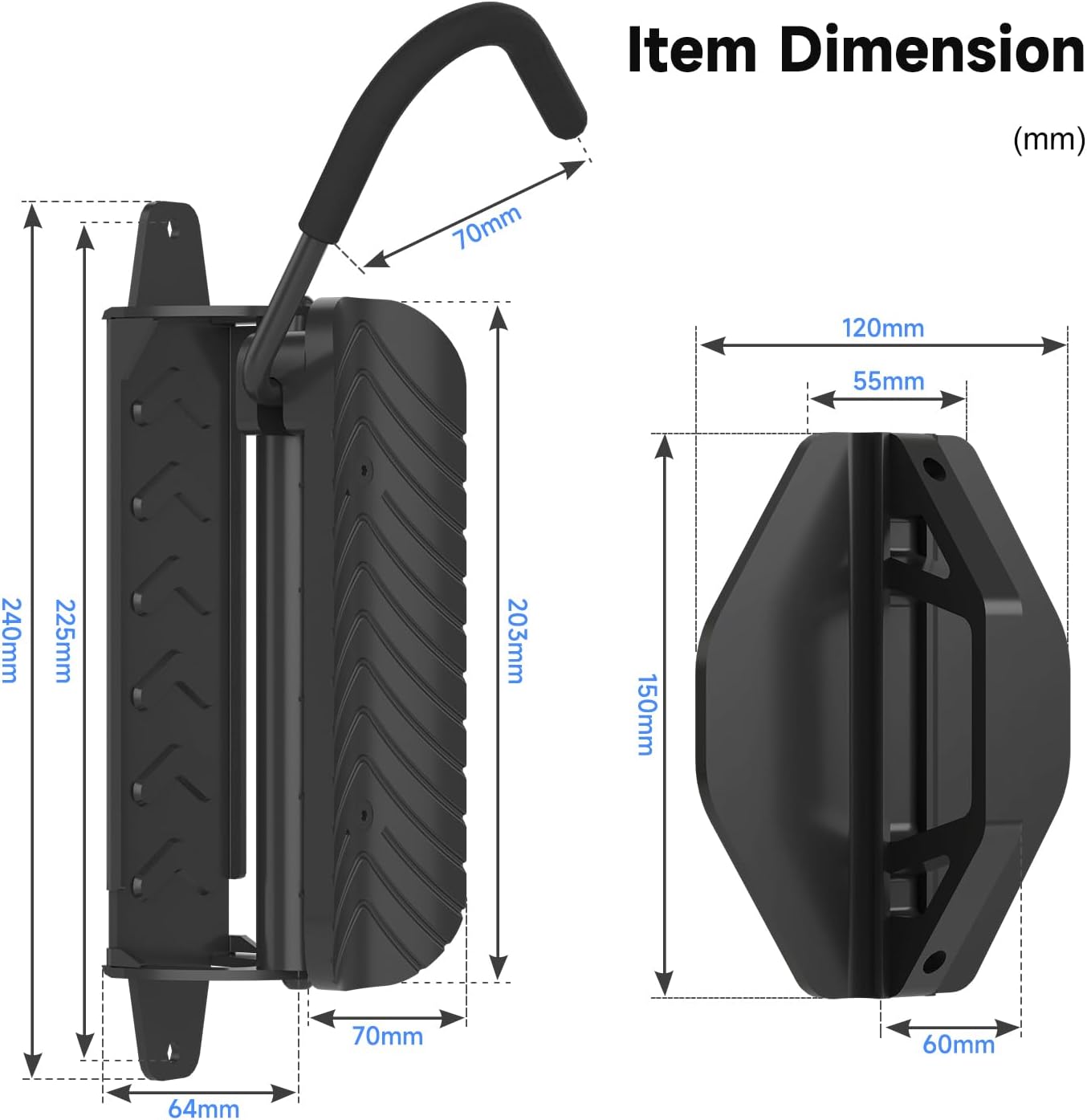 suptek Swivel Bike Wall Mount: Heavy-duty, space-saving vertical bike rack with 120° rotation, supports up to 132 lbs. Easy to install for road bikes, MTBs, and more.