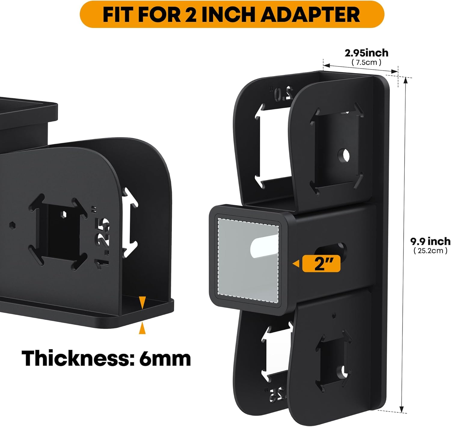 Wall Mount Hitch Receiver 2 Inch, 400LB Trailer Hitch Wall Mount Storage, Bike Rack Hitch Wall Mount Vertical, Wall Mounted Trailer Hitch Receiver Rack Stash for Bicycle Ski Cargo Storage Organizer