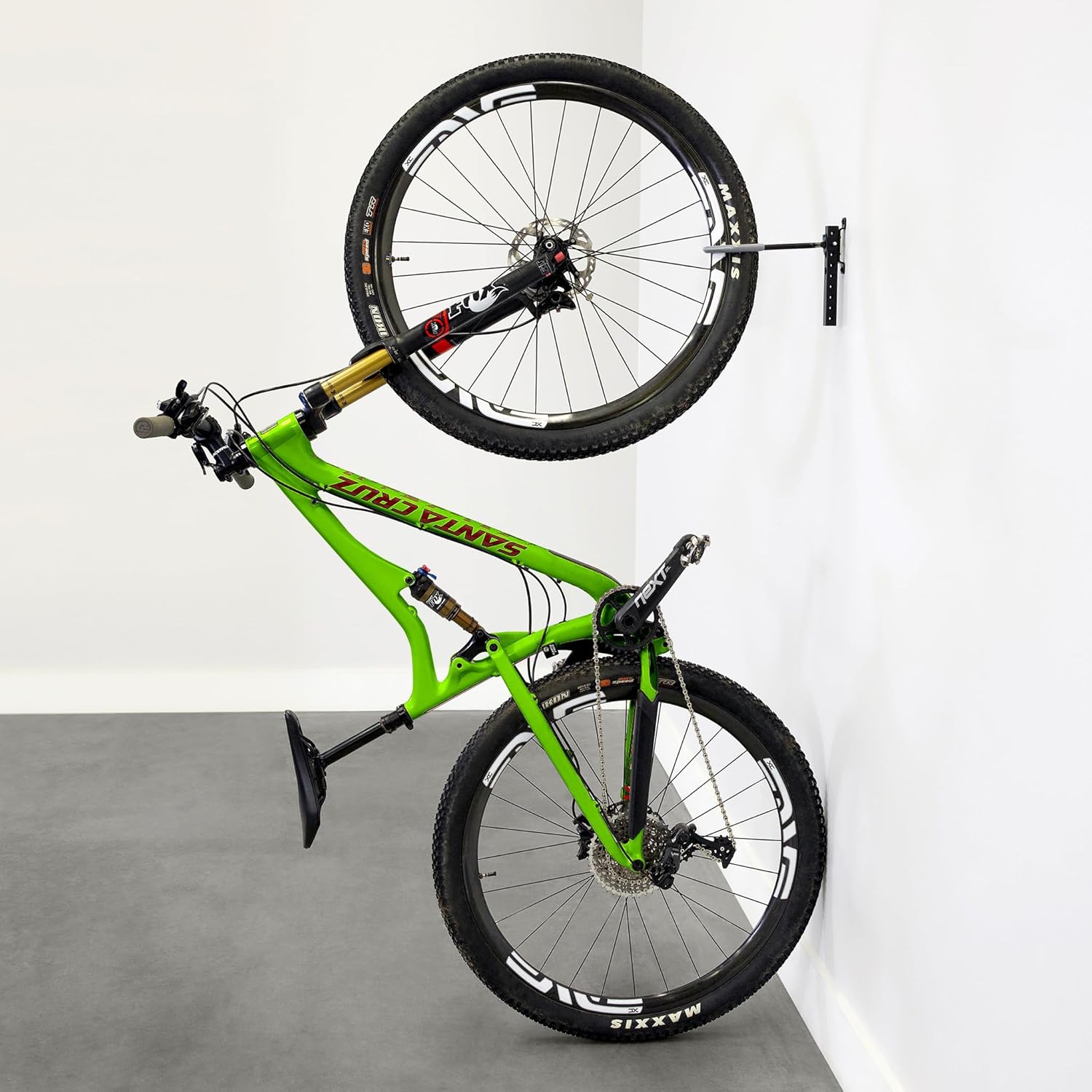 StoreYourBoard WheelRest Bike Hook, No-Lift Garage Bike Wall Mount 75lbs Max Load, Fits All Bikes, Vertical Bicycle Storage Rack, Adjustable Bike Hanger for MTB, Road, eBike, 1 Pack