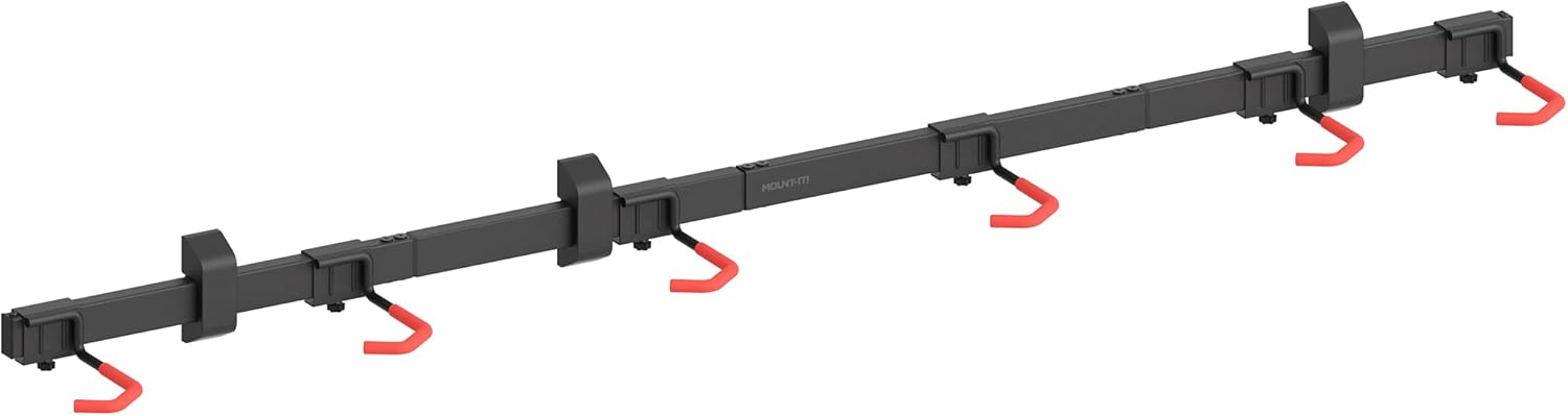 Mount-It! WheelsUp Bike Wall Mount for 6 Bikes | Heavy-Duty Garage Storage Rack | Adjustable Padded Hooks | Space-Saving Vertical Bike Storage Solution for Home and Garage, Max Capacity 330 lbs