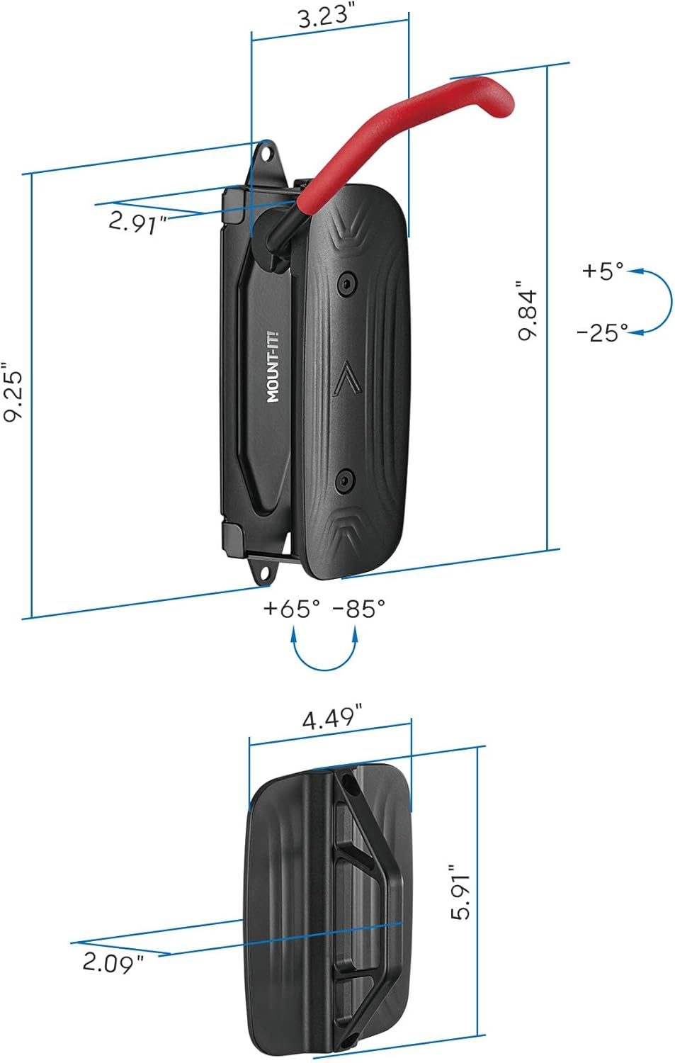 Mount-It! Swivel Bike Wall Mount – Heavy-Duty Vertical Bike Rack for Garage & Home – Space-Saving Wall Mounted Bike Hanger – Holds Up to 66 lbs – Bike Storage Hook for Road, Mountain & Hybrid Bikes