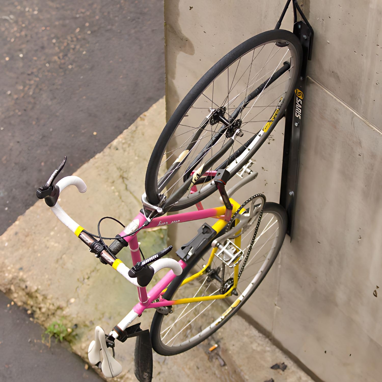 Alternative view of Saris Bike Trac Industrial Strength Vertical Bike Rack, Space Saving Bike Storage, Wide Wheel Track, Full Length Tray, Perfect for Garage, Bike Hanger