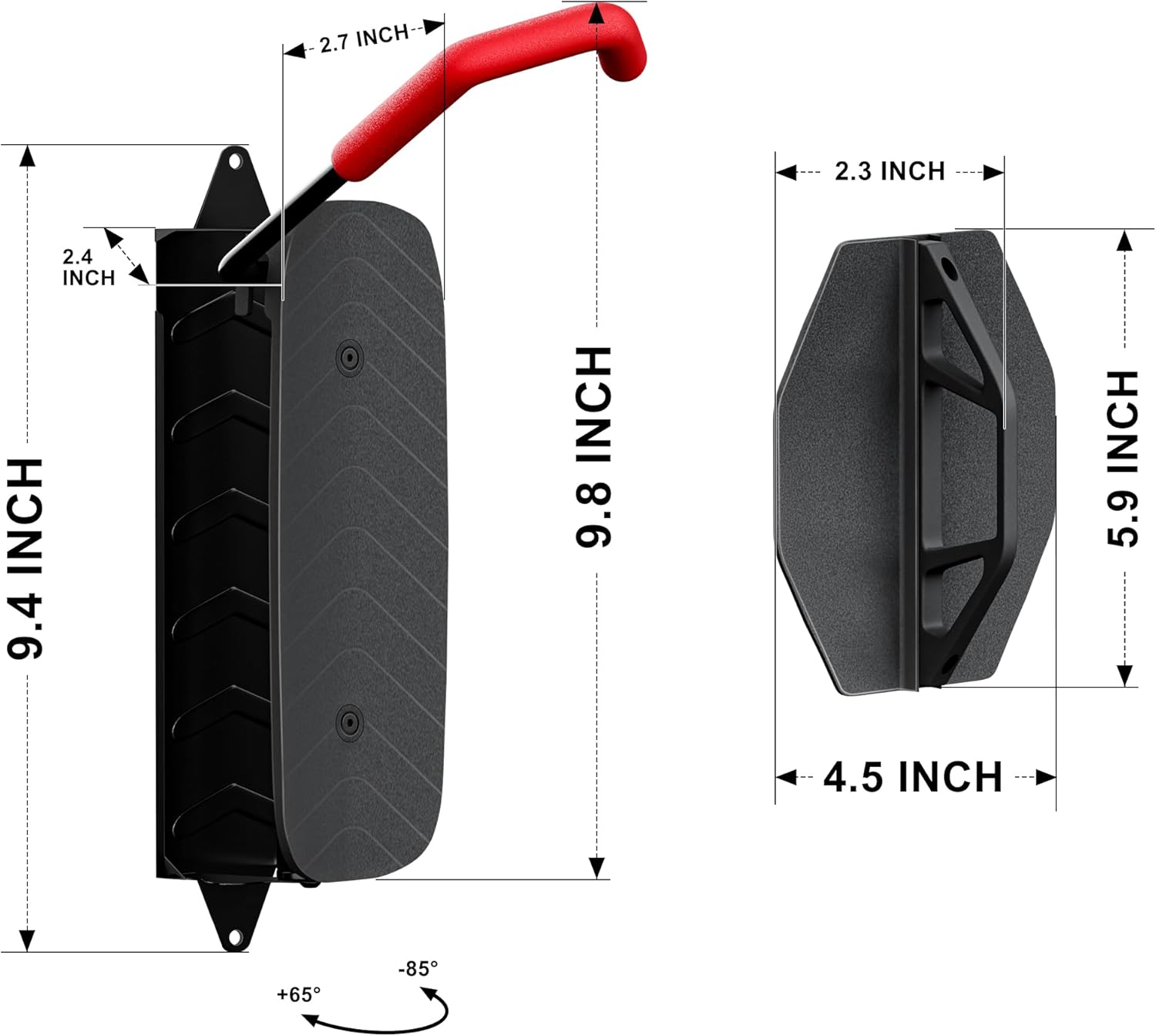 Hromee Bike Rack Wall Mount, Swivel Bike Storage Rack for Garage, Space-Saving Vertical Bike Holder 4 Pack