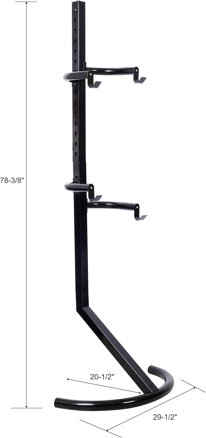 ZeHuoGe Space-Saving Bike Rack for Garage & Home, 2 Bike Freestanding Storage Stand, For Mountain & Road bicycles, Universal For Indoor Use - Vertical Bike Rack,Holds 2 Bikes