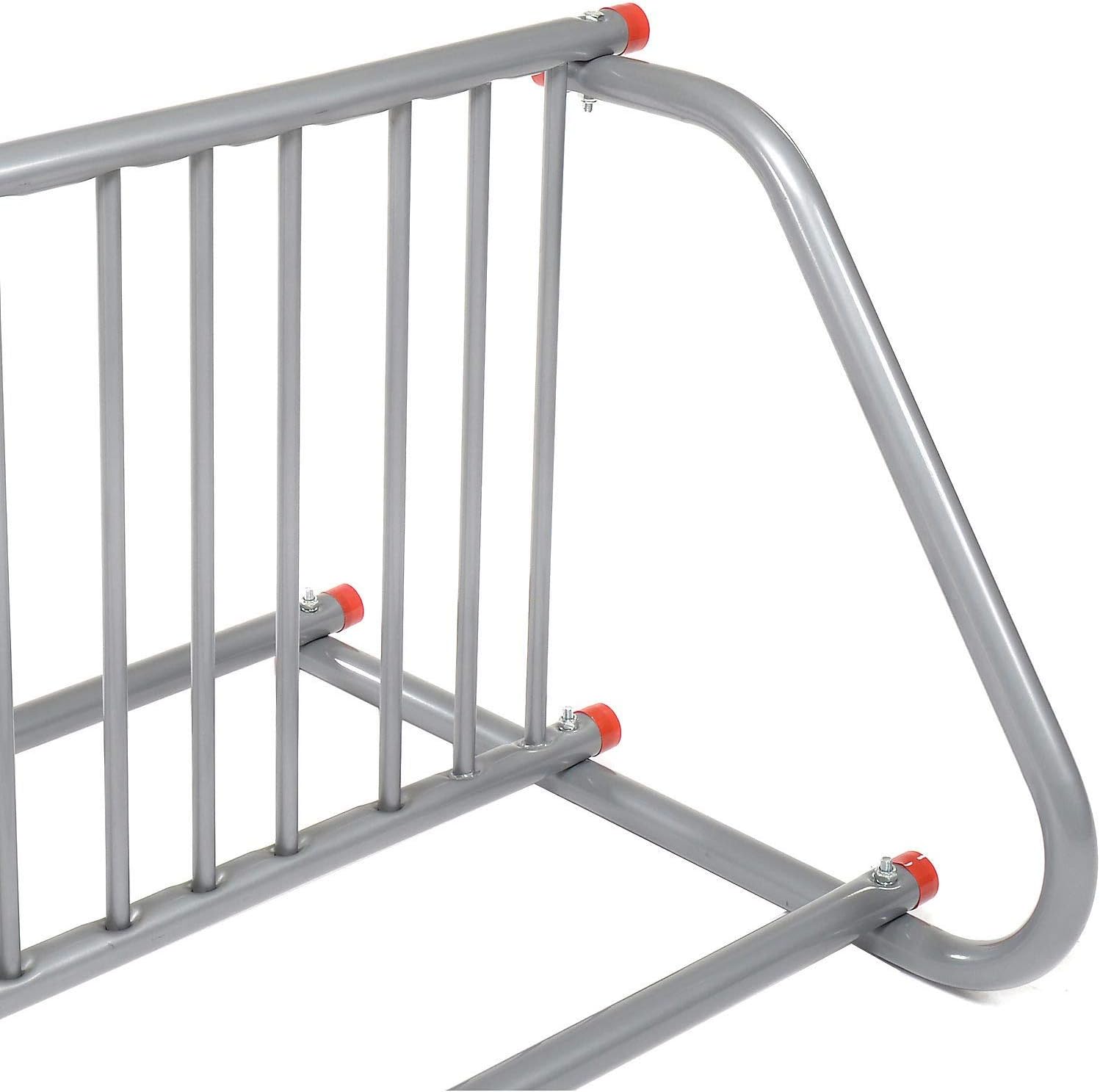 Alternative view of Global Industrial 59-3/4"L Grid Bike Rack, Double Sided, Powder Coated Steel, 10-Bike Capacity, Gray, Commercial Bike Rack for Stores, Parks and Schools