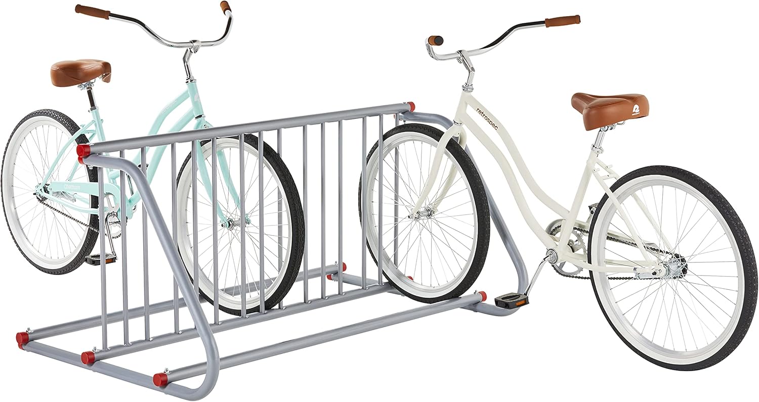 Alternative view of Retrospec Commercial Grid Bike Rack - Single & Double Sided - Bicycle Storage Stand for Garages, Stores, Schools & Universities Power Coated Steel | for Garages, for Stores, for Schools, for Universities