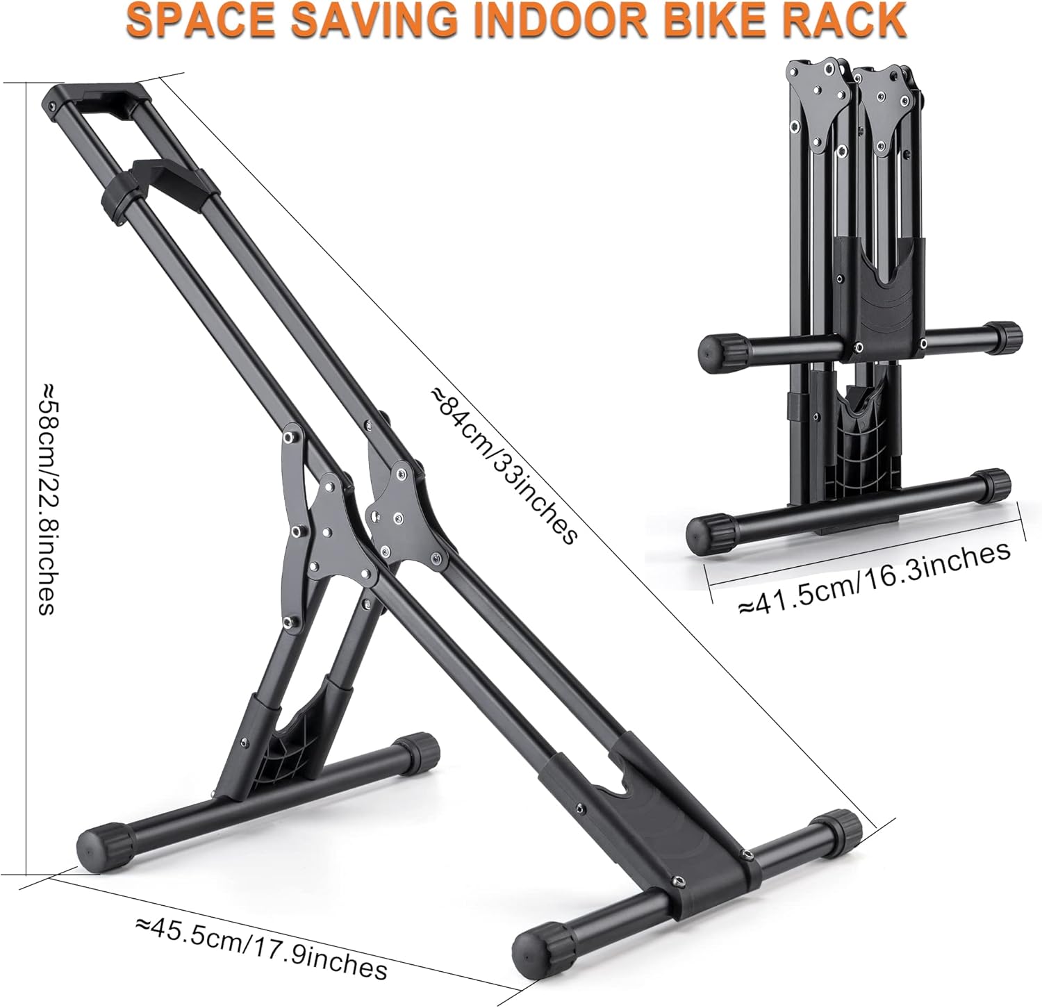 Alternative view of CHEPARK Bike Floor Stand Rack- Indoor Bike Stand for Garage/Home - Bike Storage Bicycle Parking Rack Fit 20u201D-29u201D Mountain Road Bikes (1 Bike Rack)