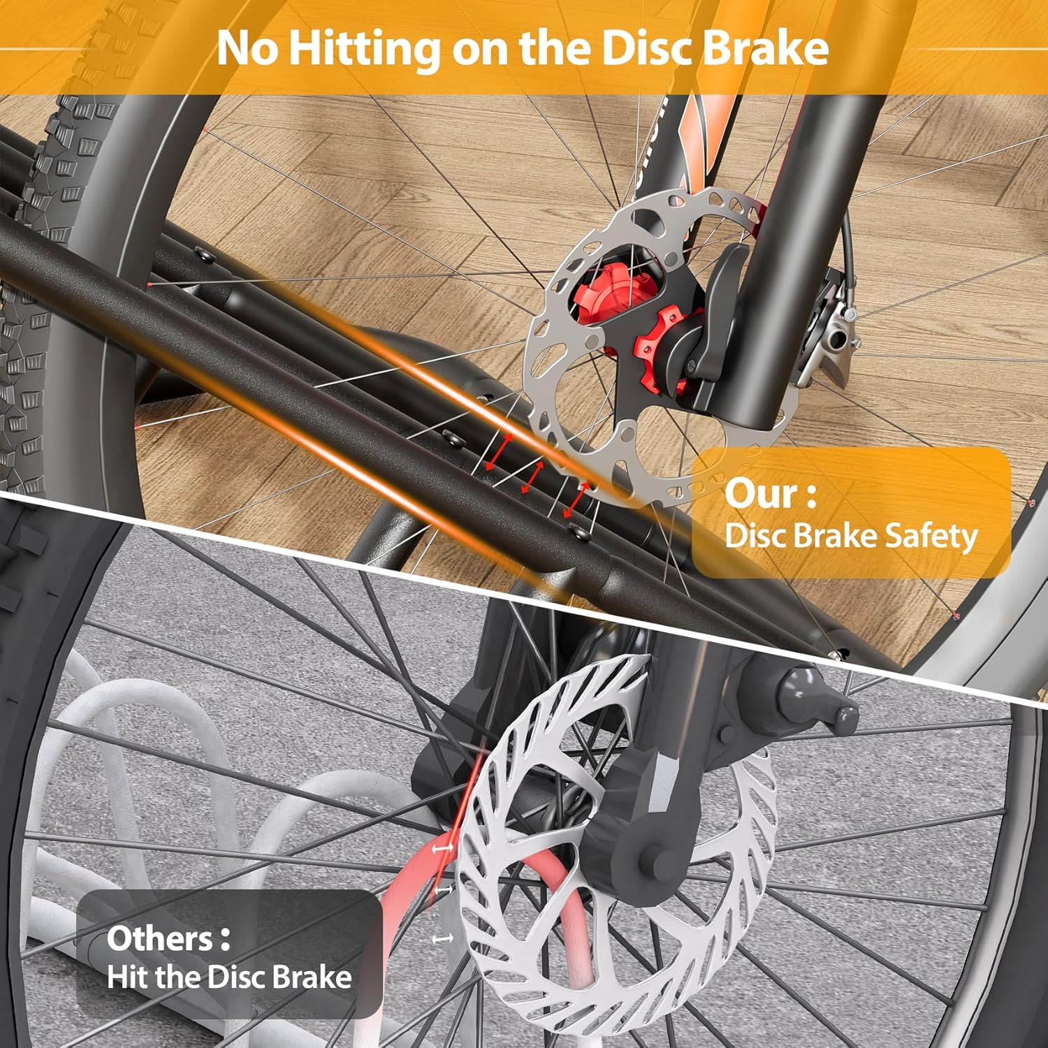 Mr IRONSTONE Bike Rack, Floor Bike Rack for Garage, Indoor/Outdoor Bike Storage Stand Bicycle Parking Rack, for Mountain Bike, Road Bike and Kids Bike (Black, 3 Bike)