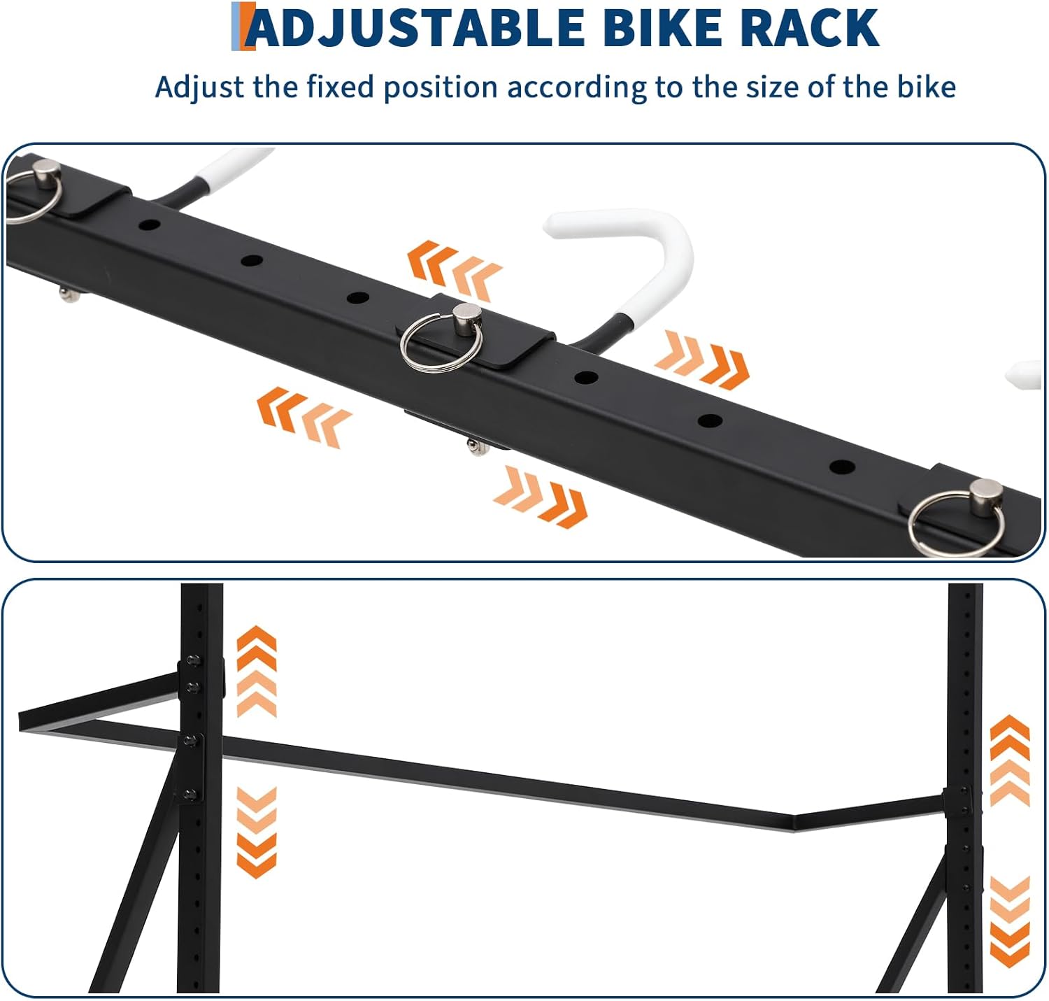 Alternative view of 5 Bike Storage Rack, Freestanding Bike Storage, Adjustable Height, Space Saving, Vertical Bike Storage Garage for Front Yards, Backyards, Basements, Storefronts, Workplaces, Up to 300 LBS