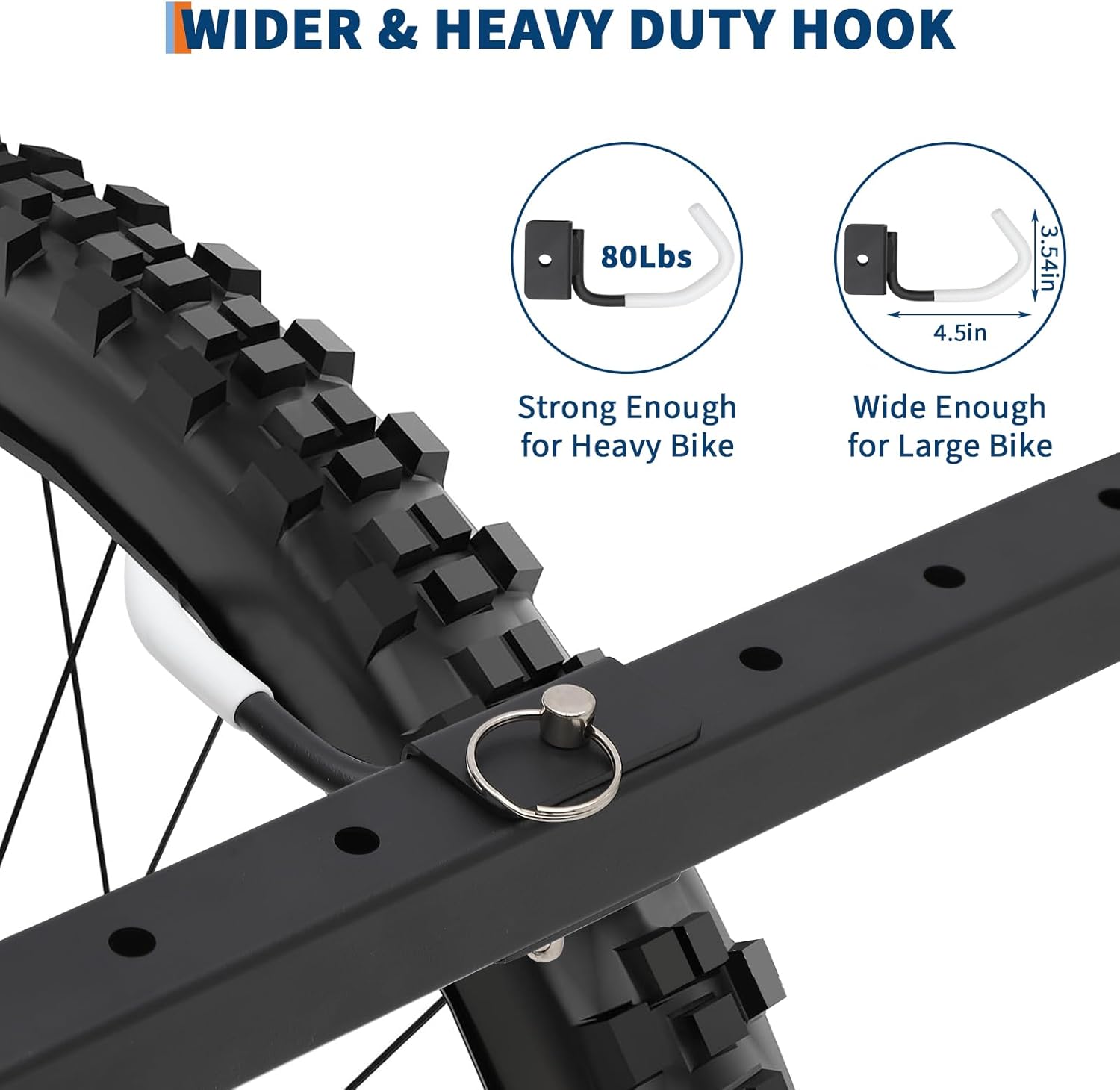 Towallmark Bike Storage Rack, Freestanding 5 Bike Storage, Stand Floor Bike Storage Rack for Garage Bicycle Organizer, Adjustable Height, Up to 300Lbs - Image 5