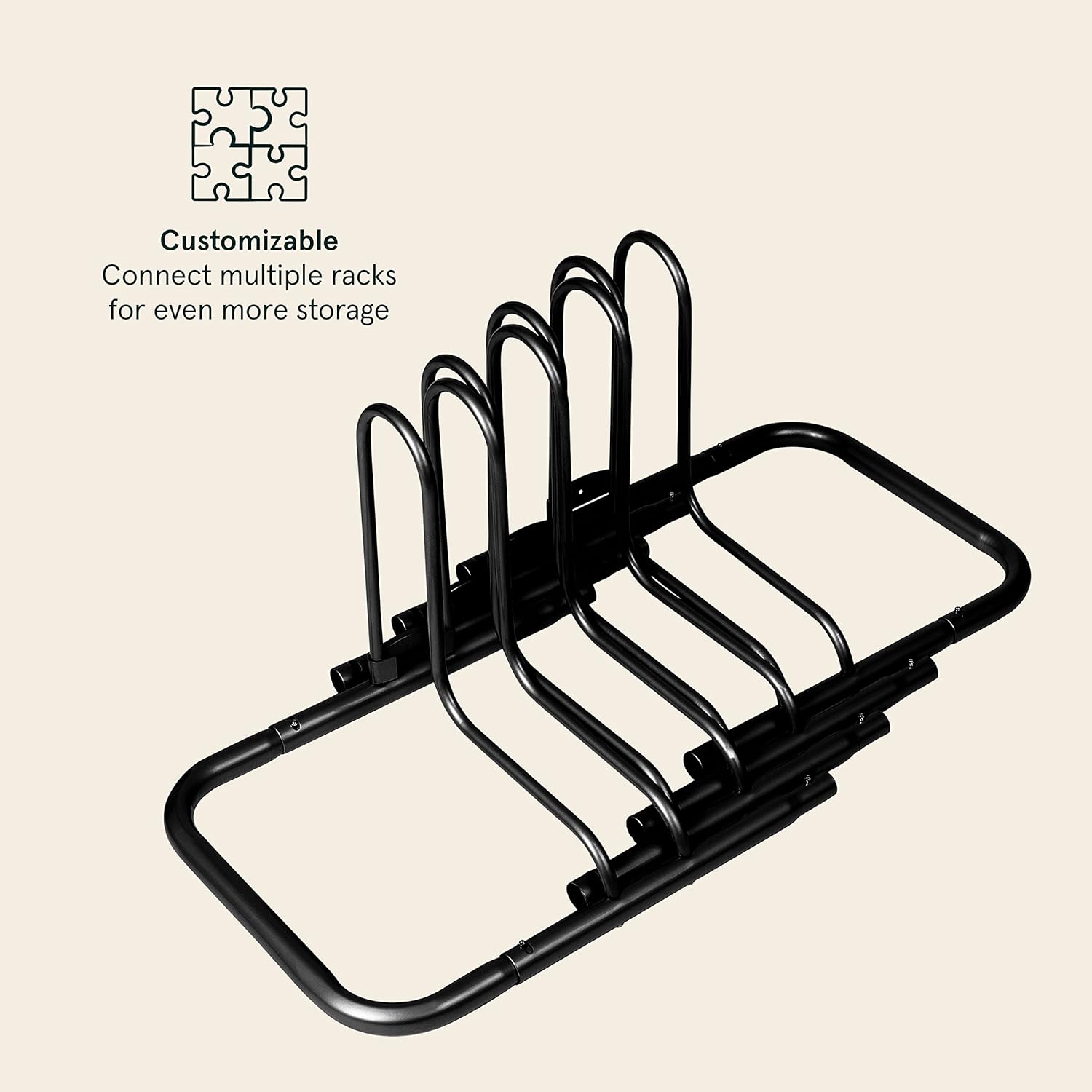 Alternative view of Retrospec Stash Rack 2, 4 & 5 Bike Floor Stand Bicycle Storage Organizer for Mountain Bike, Road Bike, Weather Resistant Fine Powder Steel Coating Fits Wheels up to 3" | for Mountain Bike, Road Bike, Weather Resistant, Fits Wheels up to 3"