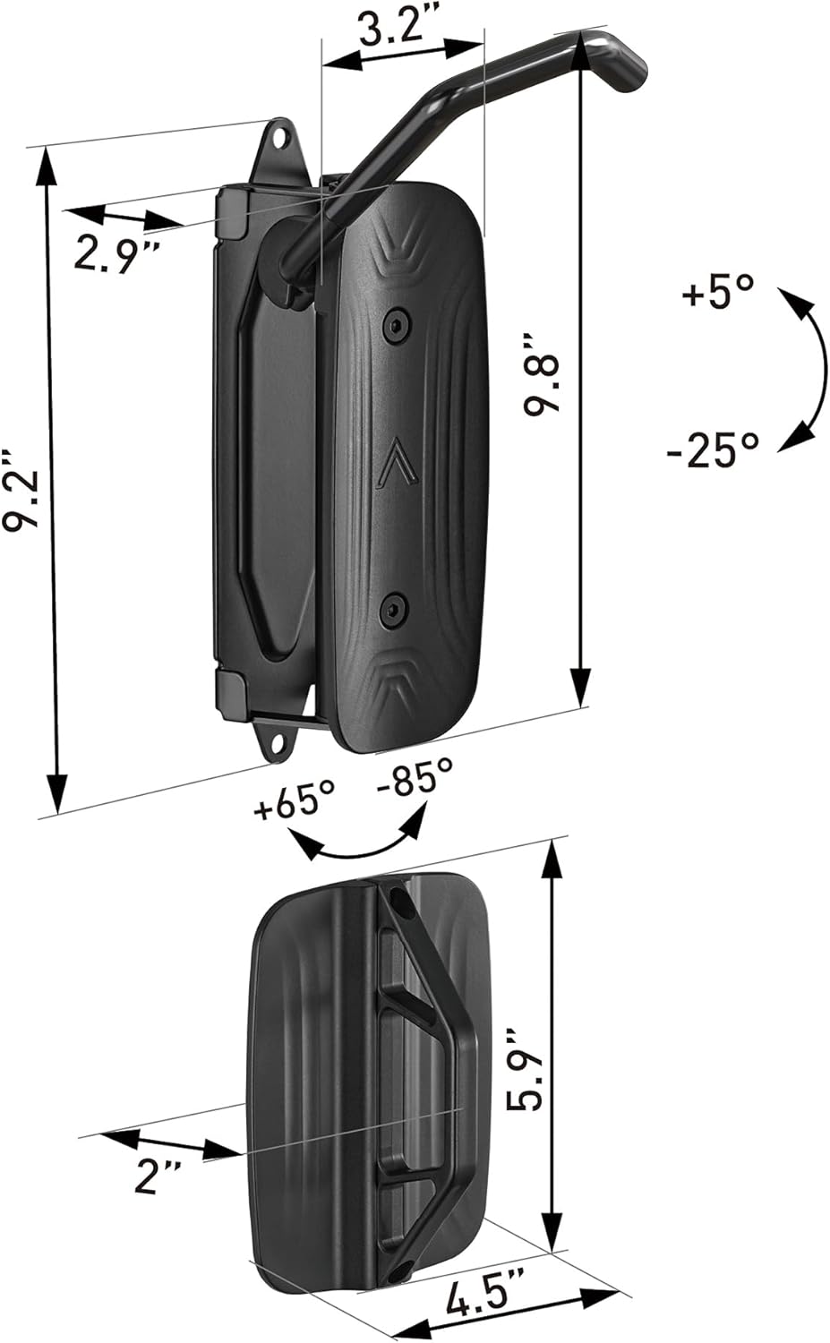 monTEK Swivel Bike Wall Mount, Bike Hangers for Garage, Space-Saving Vertical Bike Rack, Sturdy Bike Storage Rack Holds Up to 66lbs, Easy to Install, 4 Pack