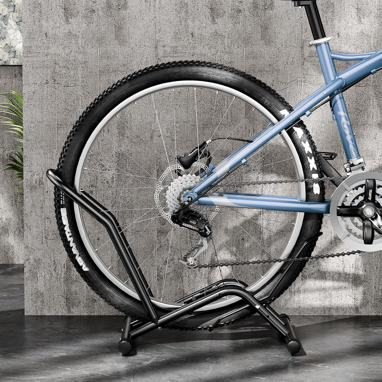 BEISHI Bike Floor Stand Indoor Bike Stand for Garage/Home,Adjustable Bicycle Parking Stand Fit for 16"-29" Wheel Mini/Mountain/Road Bikes Heavy Duty Metal