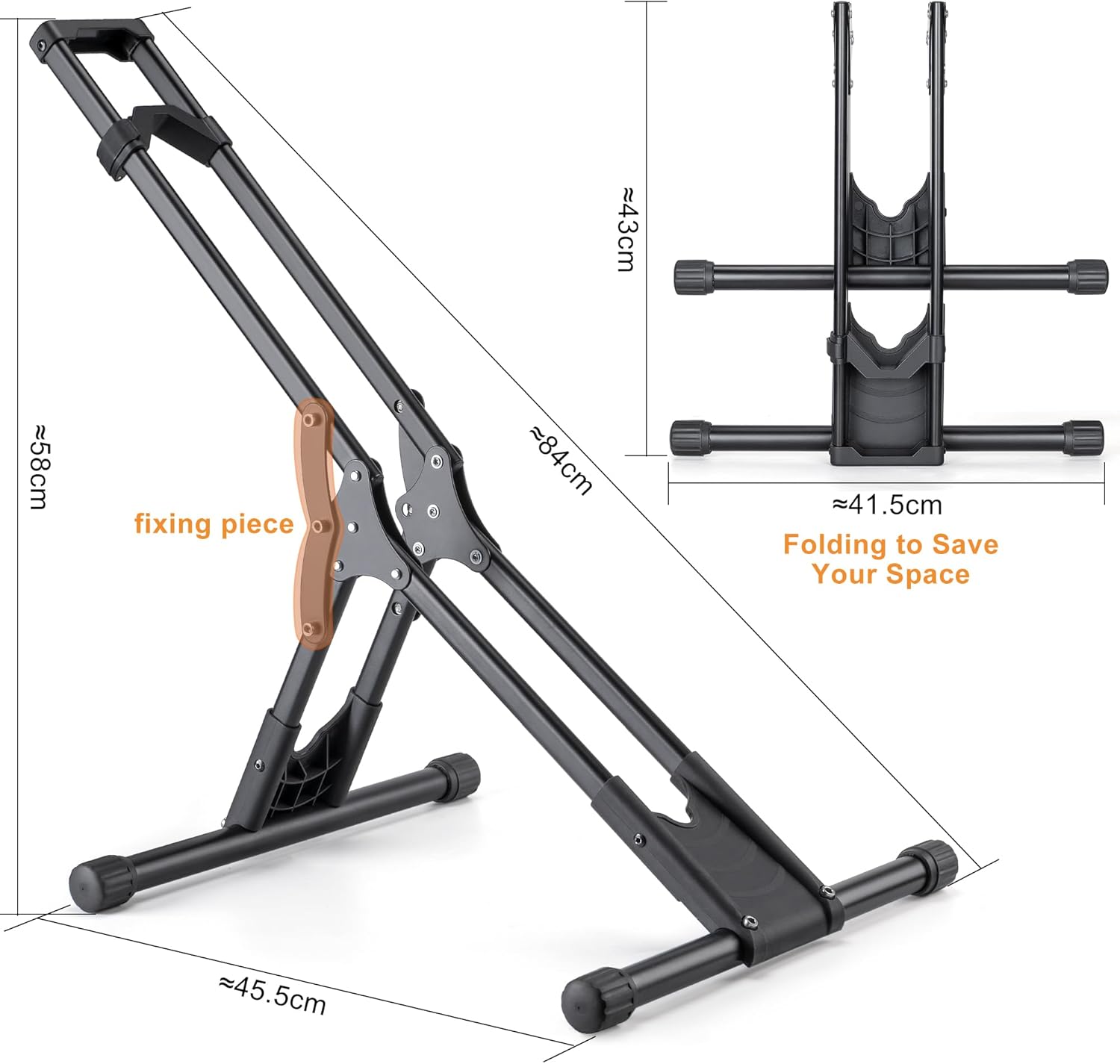 CXWXC Bicycle Stand Floor - Indoor Bike Rack Garage Storage - Bike Stand Floor Type Parking Rack for 20u201D-29u201D Mountain MTB & Road Bikes (1 Bike Rack)