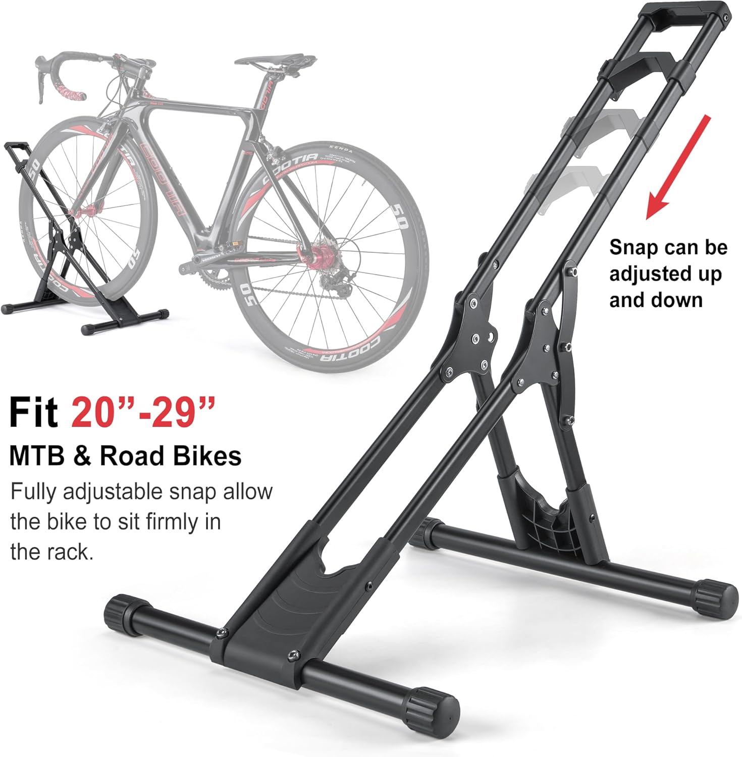 Alternative view of CXWXC Bicycle Stand Floor - Indoor Bike Rack Garage Storage - Bike Stand Floor Type Parking Rack for 20u201D-29u201D Mountain MTB & Road Bikes (1 Bike Rack)
