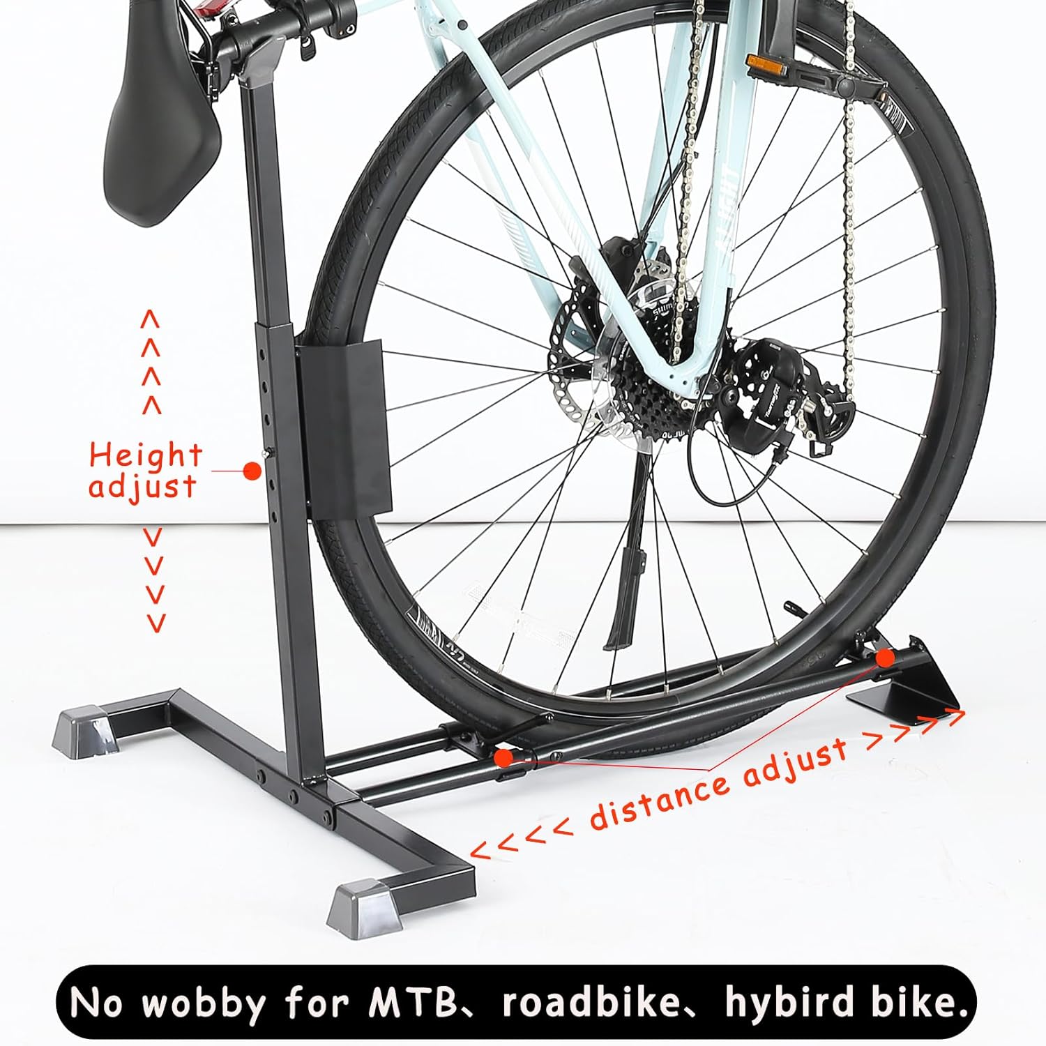 Alternative view of YueTong Bike Stand for Vertical Bike Storage,Upright Bicycle Stand Indoor,Standing Bike Rack for Garage Floor,Suit for MTB,Road Bike,Woman Bike and E-bike.
