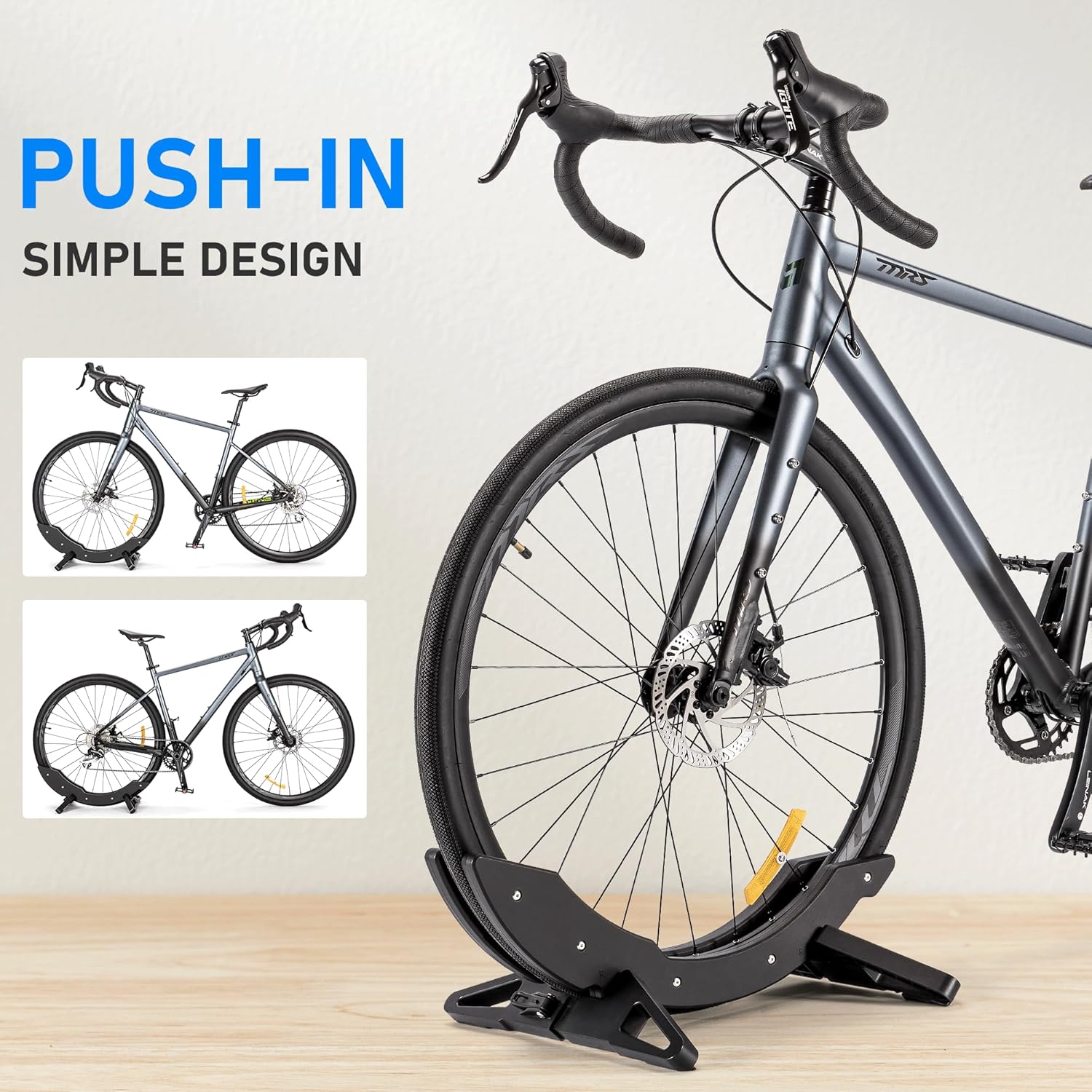 CXWXC Bike Floor Stand - Bicycle Parking Stand Fit 16"-29" Wheel, Adjustable Bike Floor Rack Stand for all 30-80mm Wide Tires - Image 5