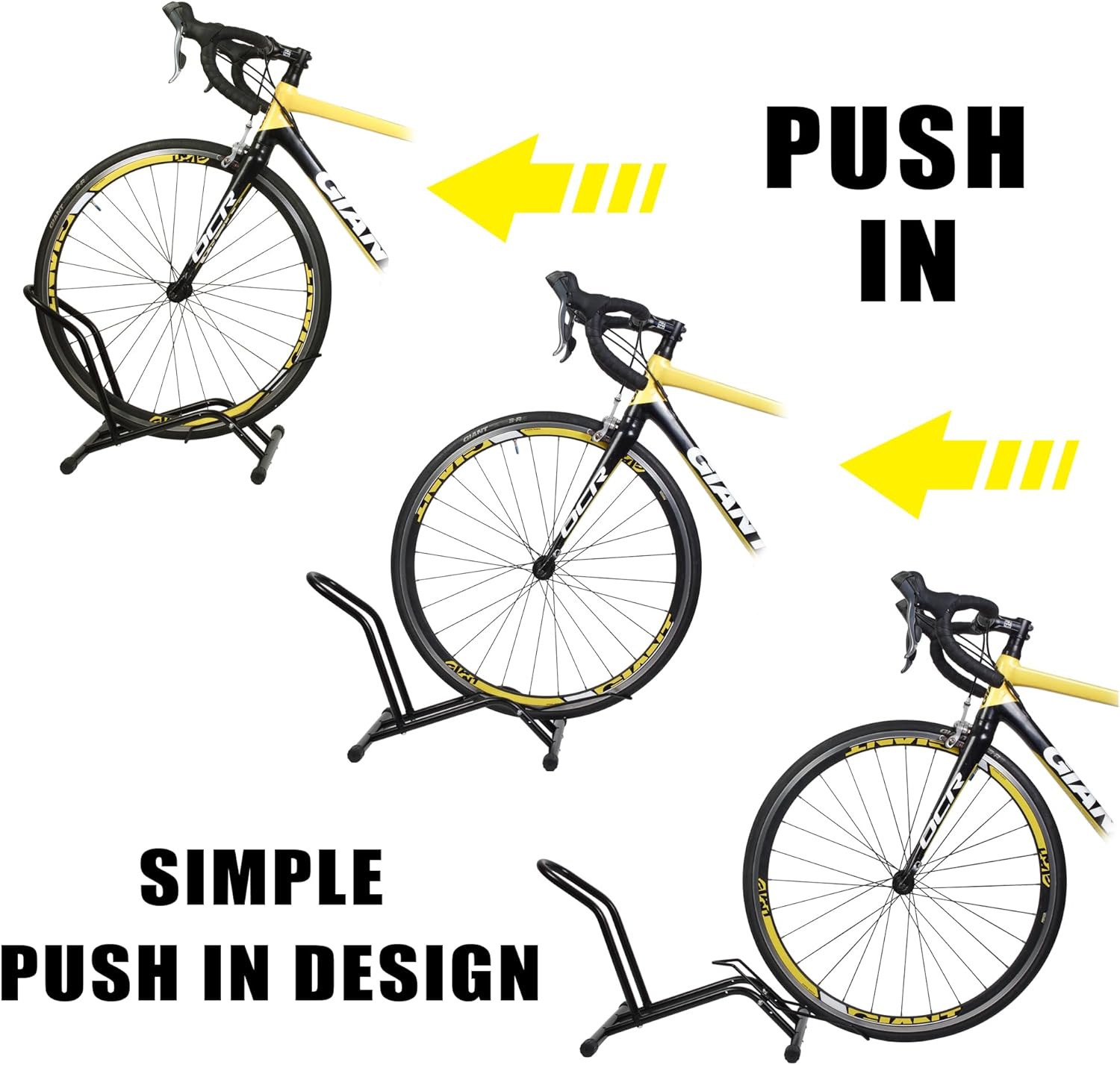 Alternative view of Bike Floor Stand,Bike Rack Floor Type，Bike Stand Holds 16”-29”Wheels,Bicycle Stand suitable for Apartments and Garages