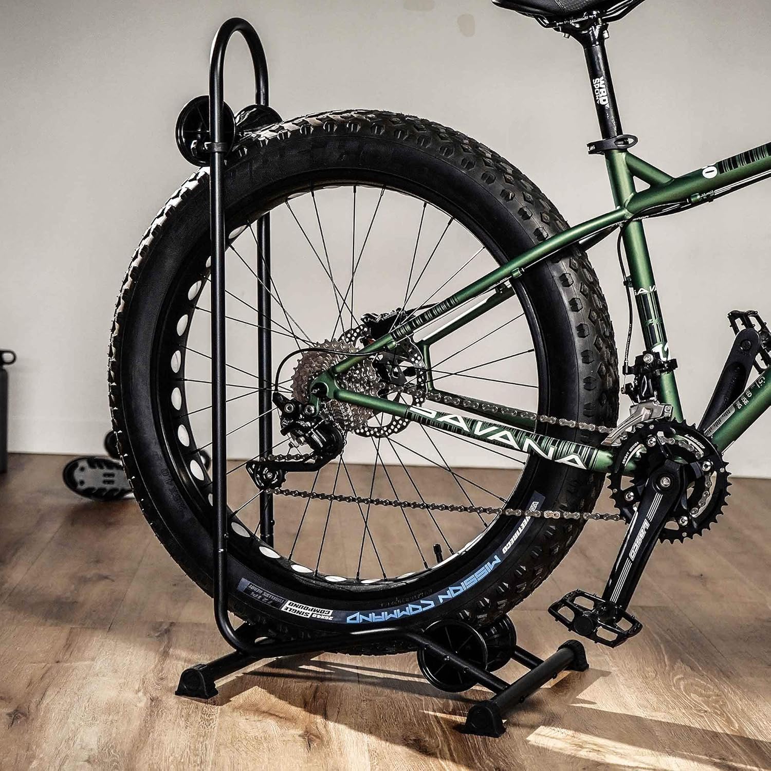 BikeHand Bike Floor Stand Parking Rack Stand - for 24"-29" Mountain MTB & Road Bikes Bicycles Indoor Outdoor Garage Storage - Fat Bike for 1 Bike