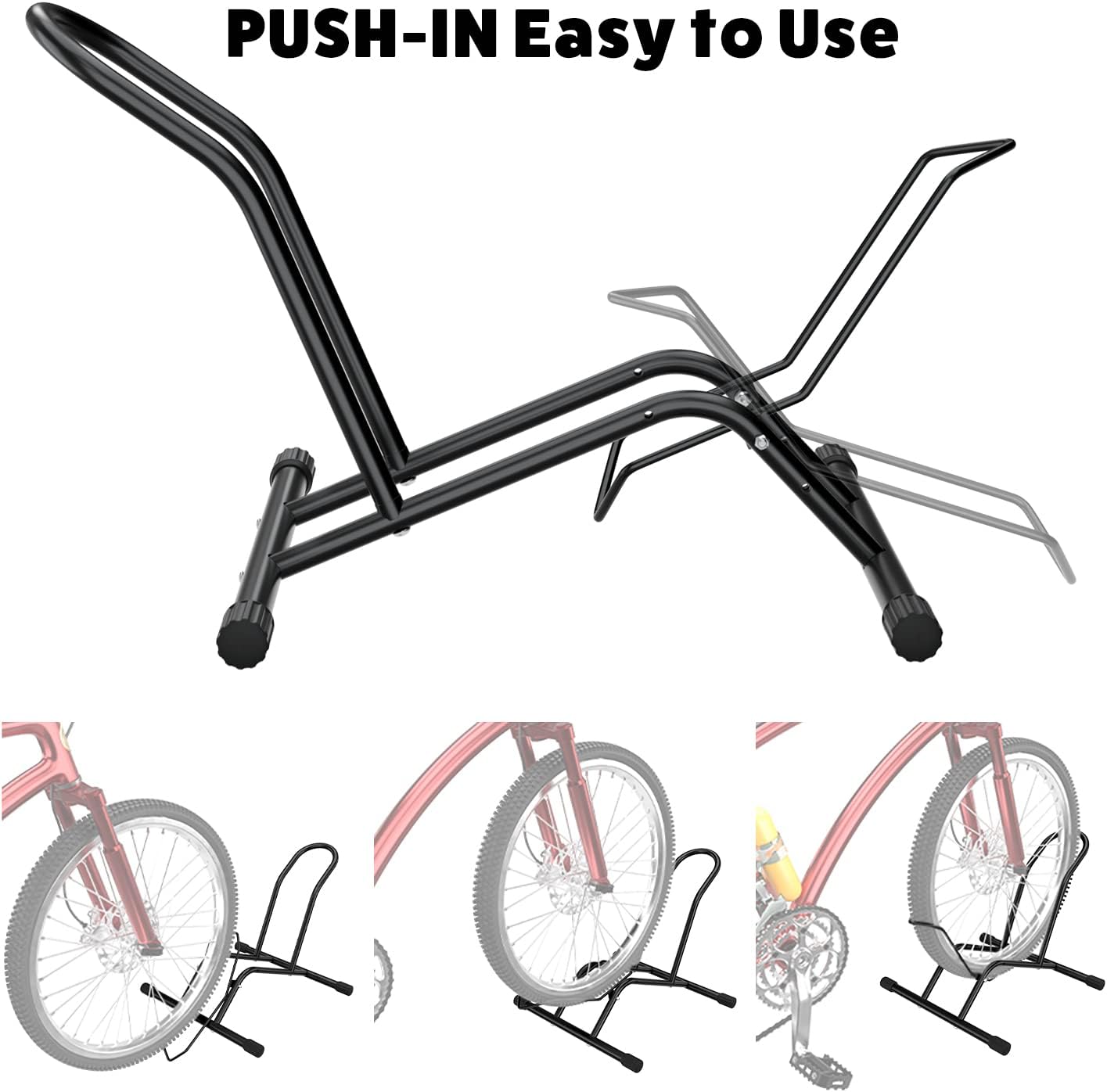 Alternative view of UNITEDPOWER Bike Floor Stand, Adjustable Freestanding Bicycle Storage Parking Rack for Indoor, Outdoor 16''-29" Wheel Stand