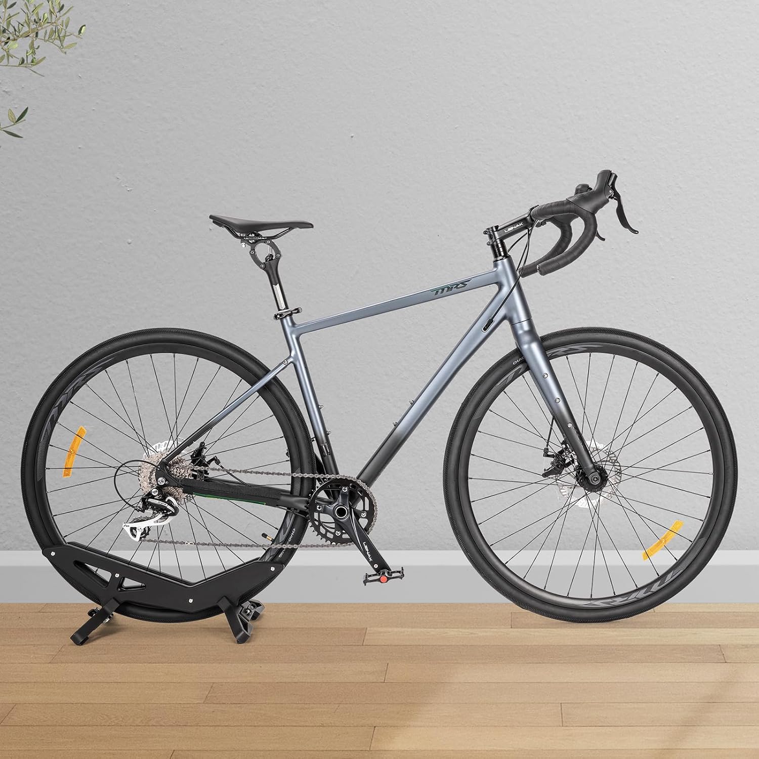 CXWXC Bike Floor Stand - Bicycle Parking Stand Fit 16"-29" Wheel, Adjustable Bike Floor Rack Stand for all 30-80mm Wide Tires (Black)