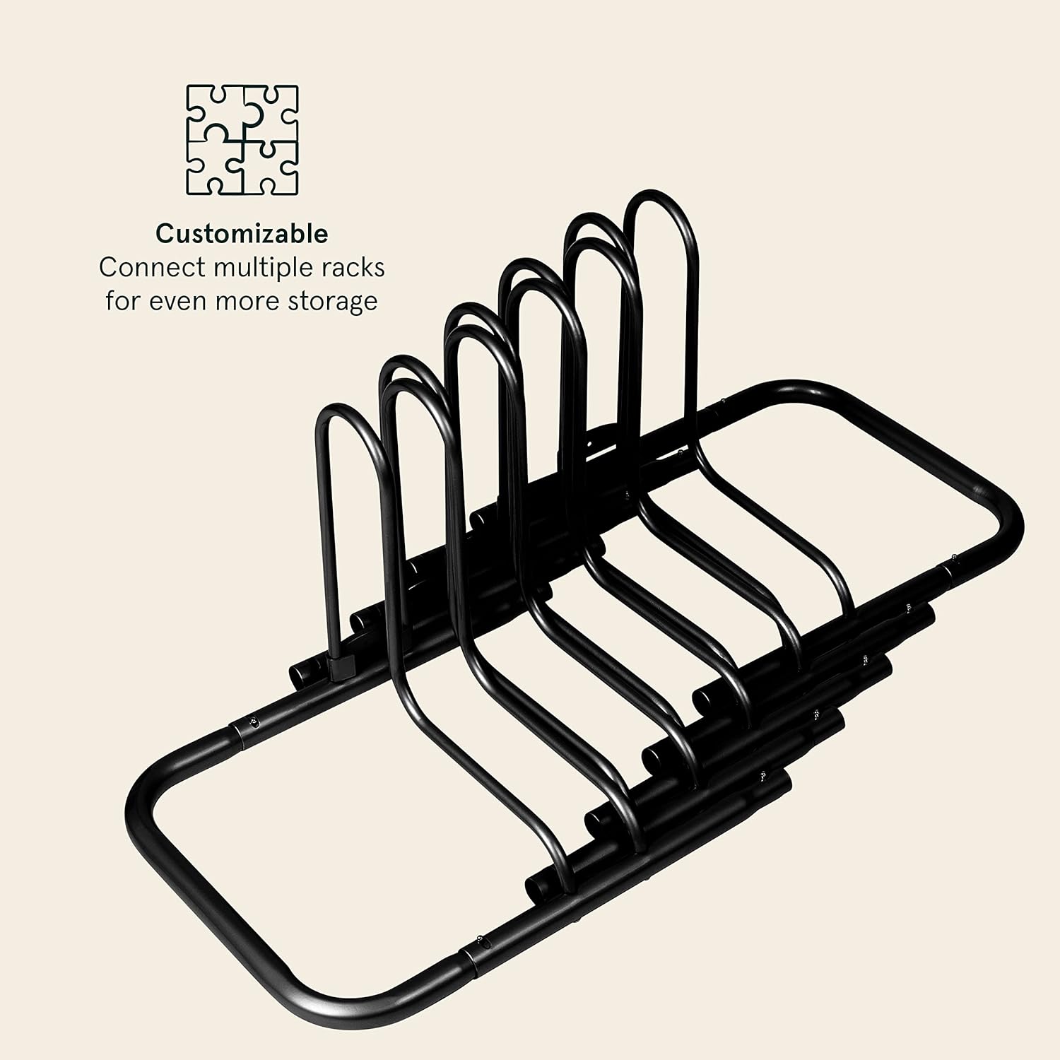 Alternative view of Retrospec Stash Rack 2, 4 & 5 Bike Floor Stand Bicycle Storage Organizer for Mountain Bike, Road Bike, Weather Resistant Fine Powder Steel Coating Fits Wheels up to 3" | for Mountain Bike, Road Bike, Weather Resistant, Fits Wheels up to 3"