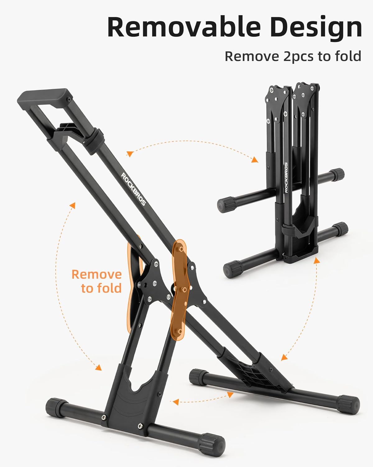 Alternative view of ROCKBROS Indoor Bike Stand for Storage, Garage - Floor Stand for 20-29'' Mountain & Road Bikes