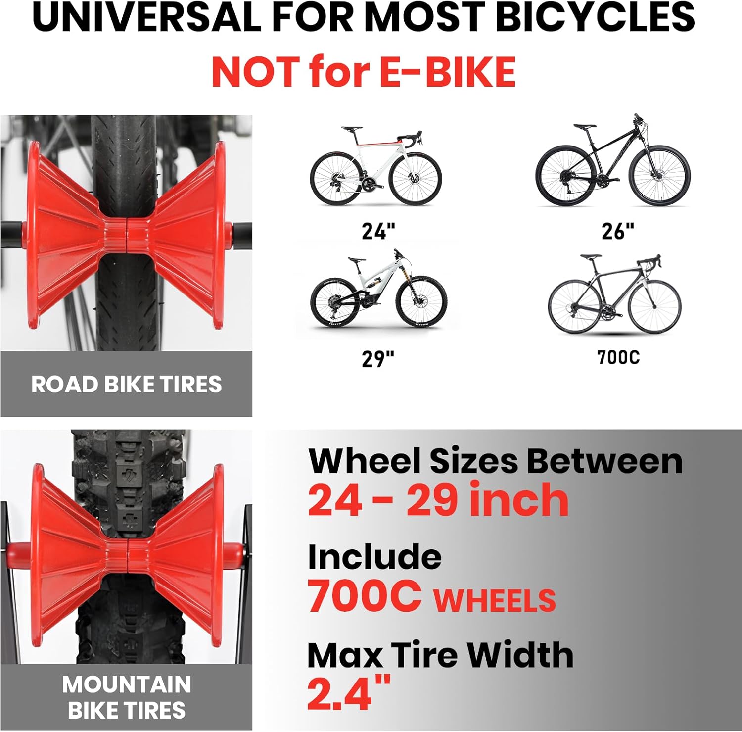 Alternative view of Favoto Floor Bike Stand Rack - Fit 20”-29” Road Bike and MTB - Foldable Indoor Outdoor Garage Storage Rack