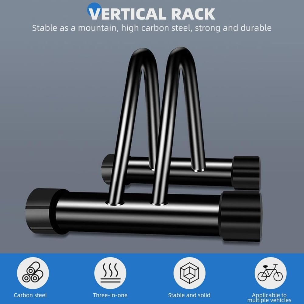Alternative view of Andeshunk Metal Bike Storage Rack, Floor Stand for 3 Bicycles, Outdoor Loop Parking Holder for Garage, Shed (1 paragraph)