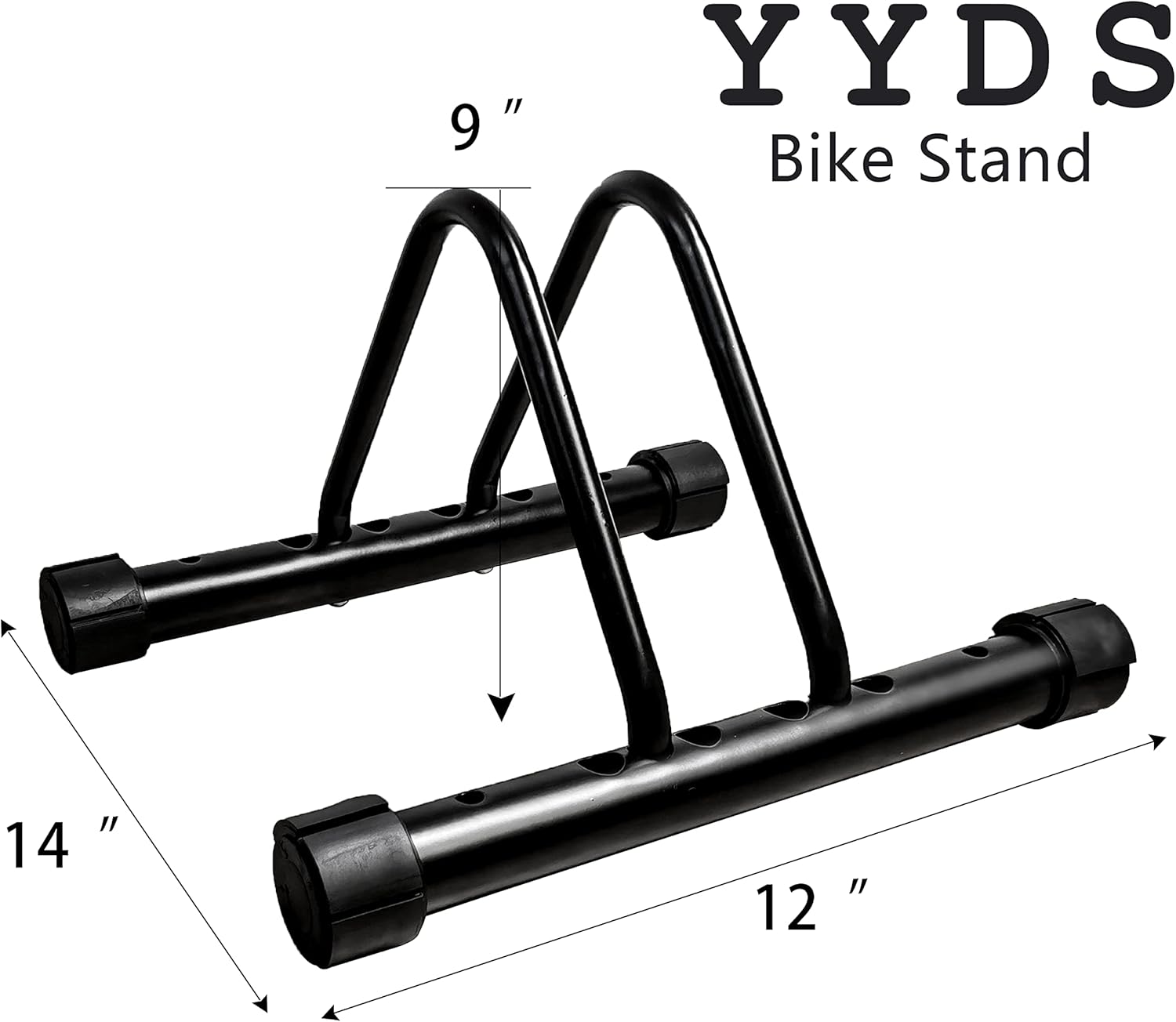 YYDS Bike Stand，Adjustable Bike Rack Garage, Indoor/Outdoor Bicycle Stand, Tire width adjustable 1”to 4”,Bike Stand Floor for Mountain and Road Bike