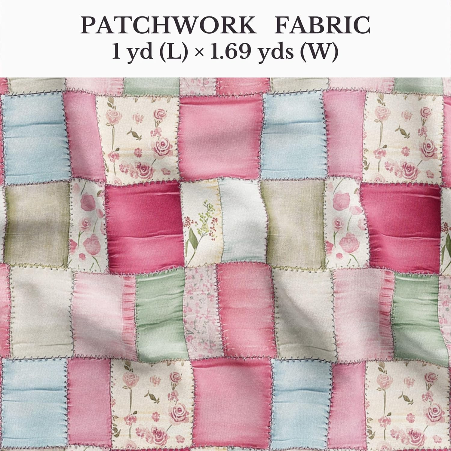 100% Cotton Fabric by The Yard u2013 Turkish Quality Quilting & Sewing Fabric, 1 Yard x 1.69 Yards Wide, Patchwork Cotton for Crafts