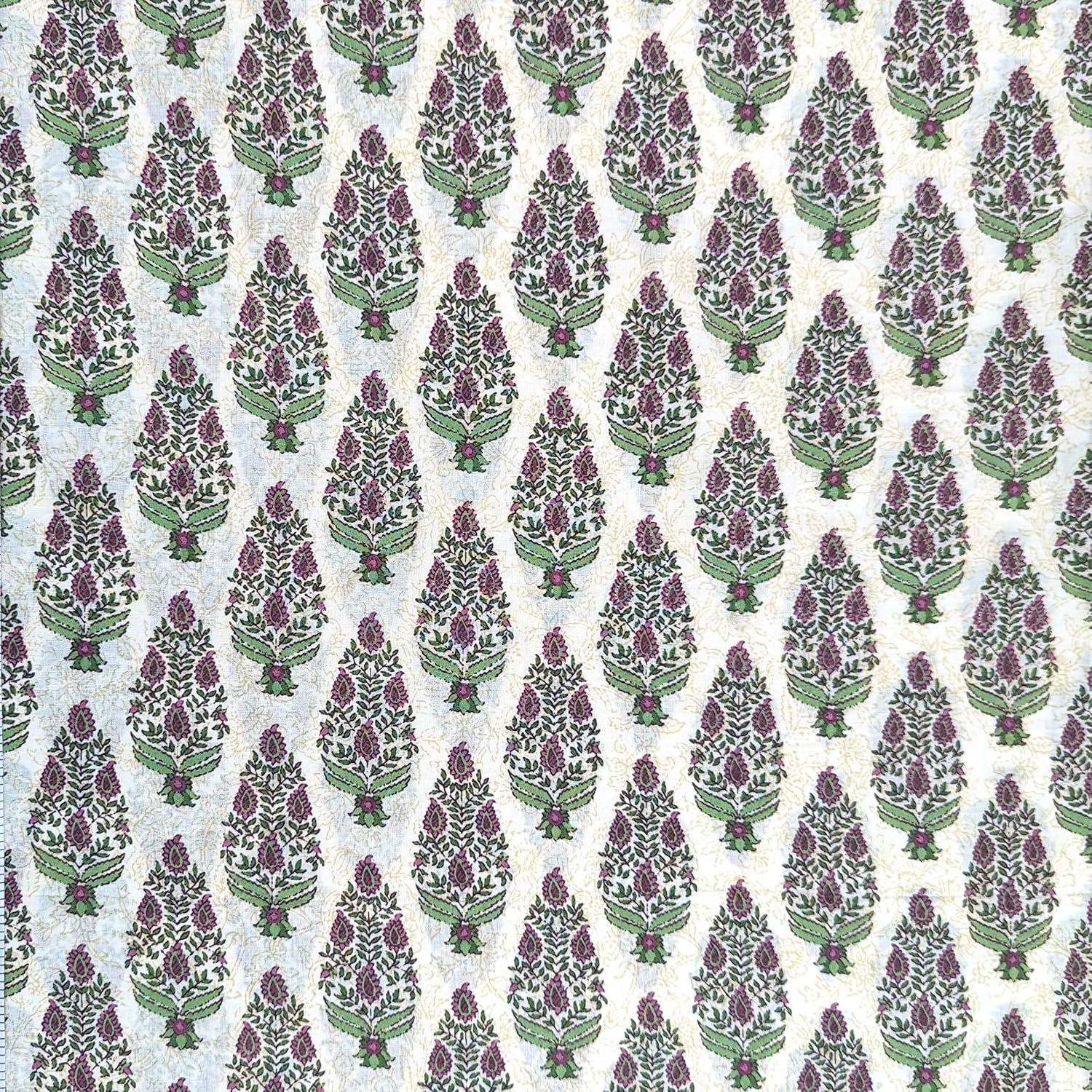 AVKA Studio Hand Block Print Fabric by The Yard - PRECUT 3 Yard 42 Inch Width - 100% Cotton Material - Turquoise Blue Floral Pattern - Light Weight Indian Cloth for Making Summer Dress Indian Fabric - Image 7