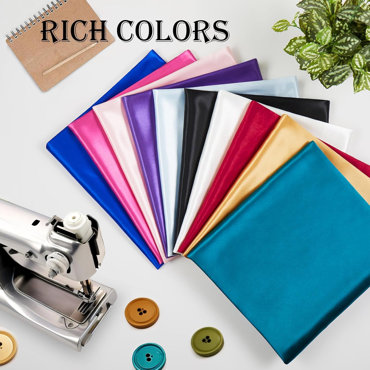 Silk Satin Fabric, 2 Yards 55" Wide, Shiny and Soft Pink Charmeuse Satin Fabric for Sewing Wedding Bridal Dress Crafts - Image 3