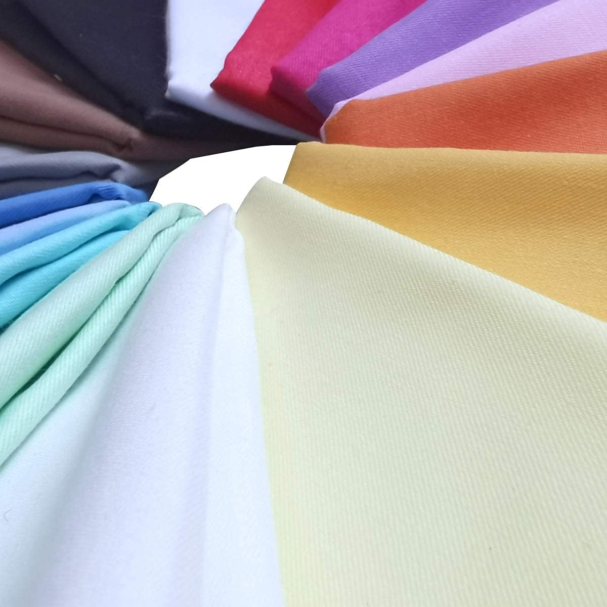 16pcs 18 x 22 inches Cotton Fabric Premium Solid Precut Fabric Pure Quilting Fat Quarter Bundles Patchwork for Sewing DIY Craft