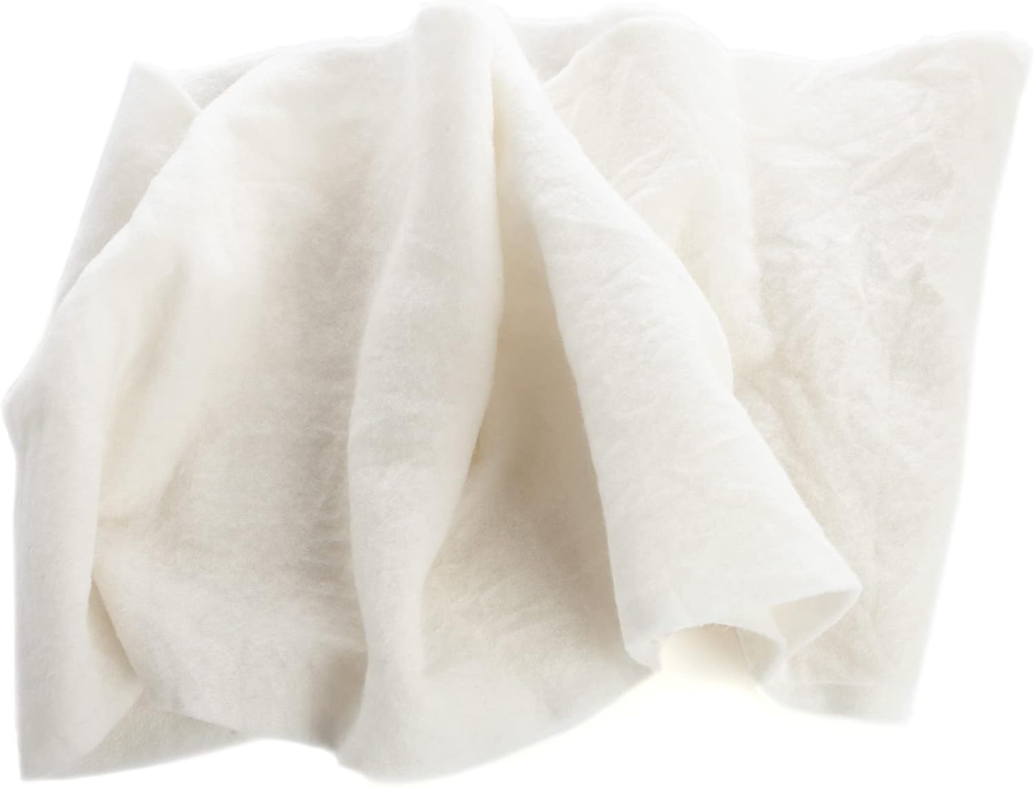 Alternative view of Pure Merino Wool, Extra Fine Pre Felt Fabric for Craft, Needle Felting, Wet Felting, 19 Micron, Natural Ecru Color, 12 x 59 inches