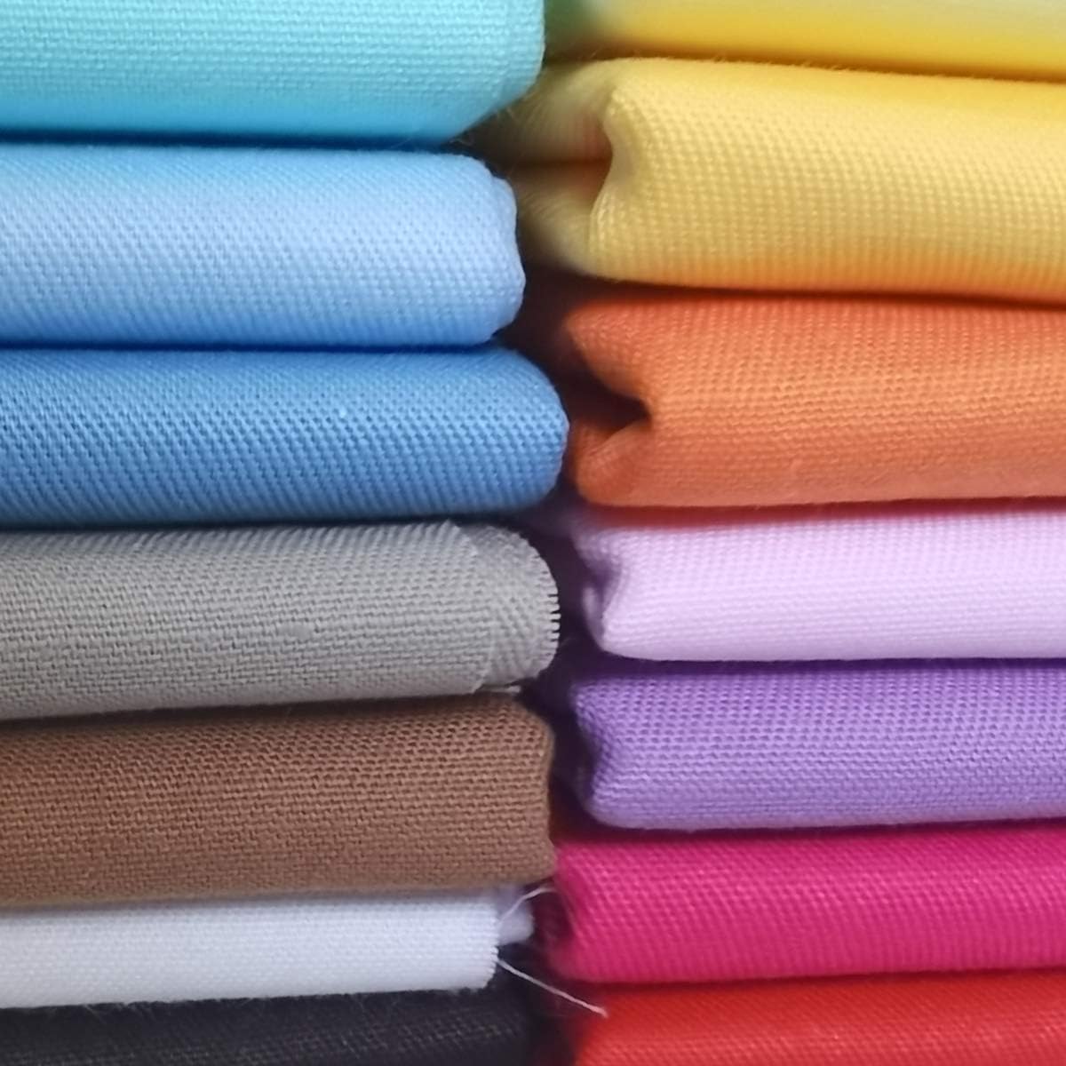 16pcs 18 x 22 inches Cotton Fabric Premium Solid Precut Fabric Pure Quilting Fat Quarter Bundles Patchwork for Sewing DIY Craft - Image 4