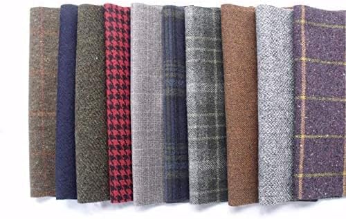 British Tweed 100% Wool Remnants Offcuts Squares Crafts 10 Pieces 9x9 inch, Made in Great Britain… - Image 7