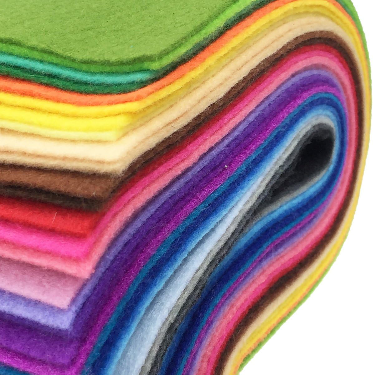 flic-flac 28pcs 12 x 8 inches (30cmx20cm) 1.4mm Thick Soft Felt Fabric Sheet Assorted Color Felt Pack DIY Craft Sewing Squares Nonwoven Patchwork - Image 7